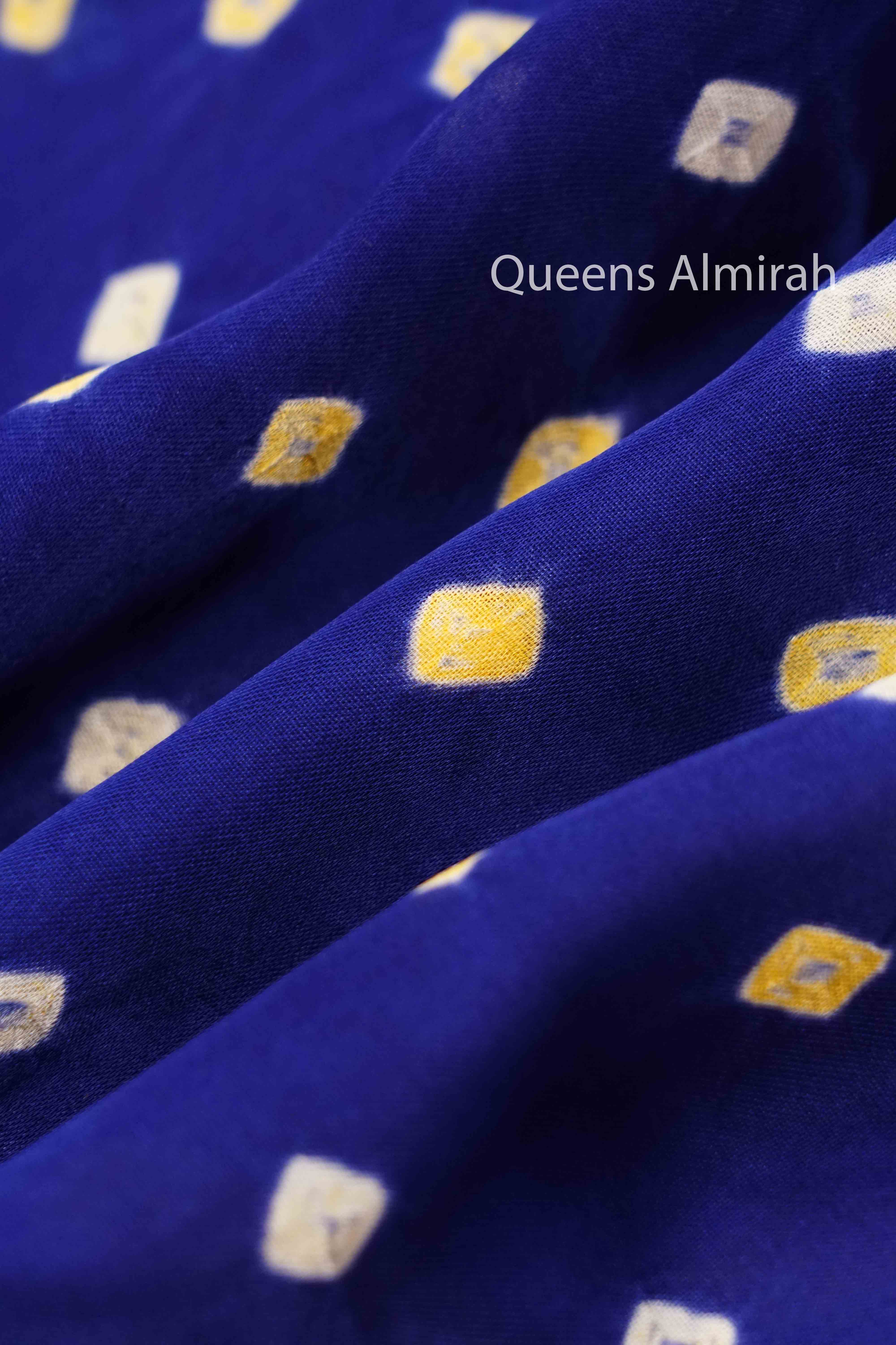 ROYAL BLUE MODAL SILK SAREE - Queens Jewel Emporium