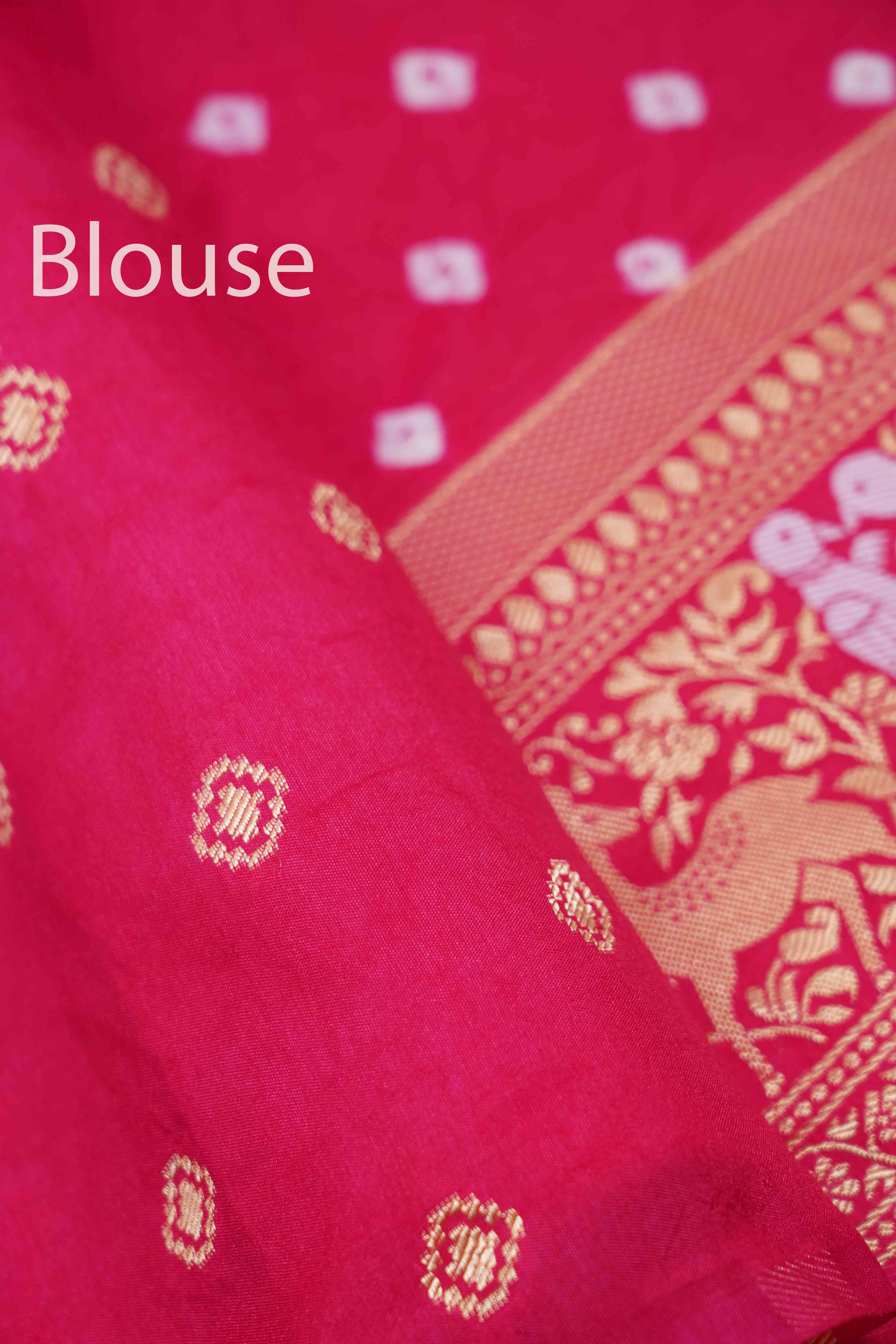 ROYAL HEATH BANDHINI MALAI SILK SAREE - Queens Jewel Emporium