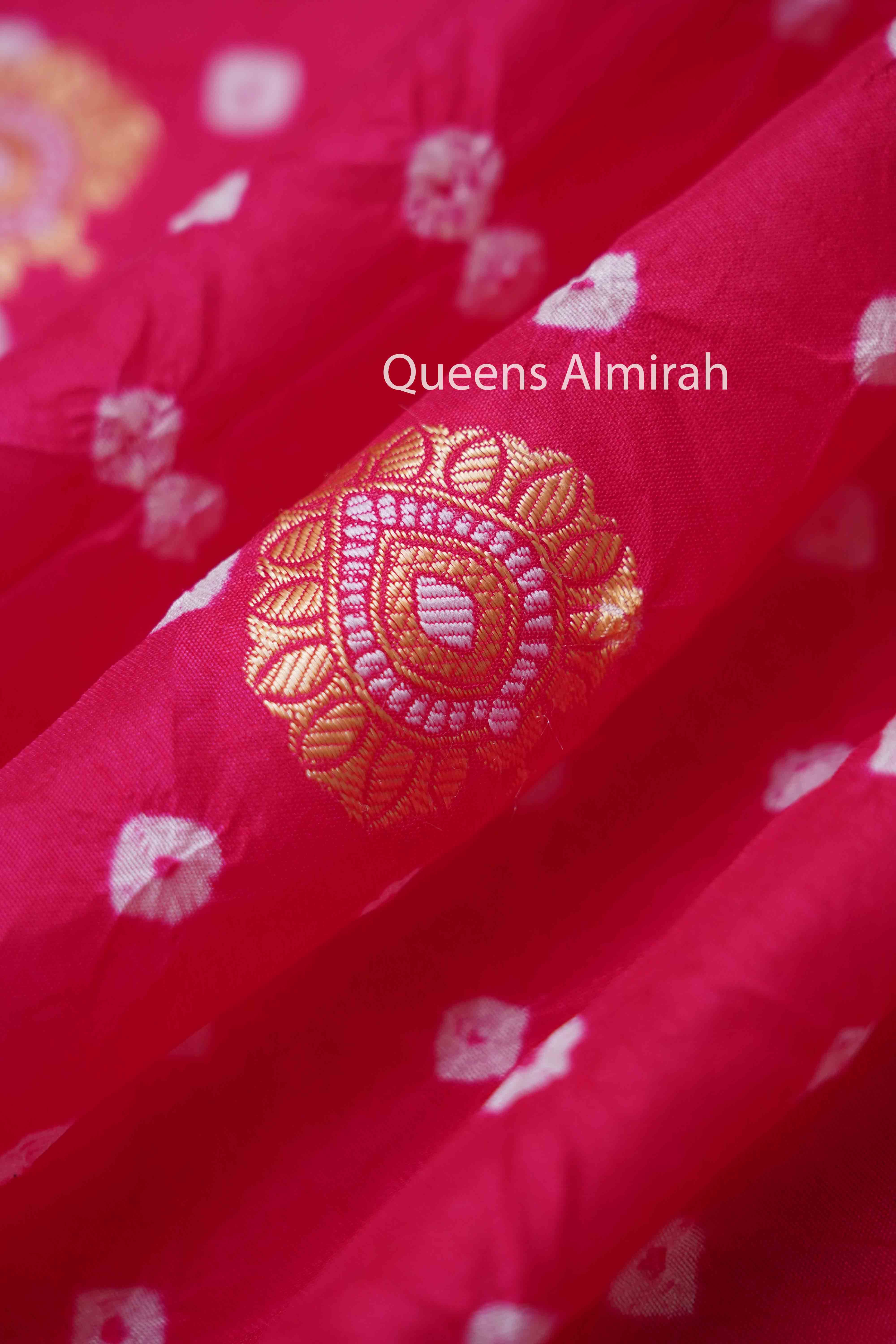ROYAL HEATH BANDHINI MALAI SILK SAREE - Queens Jewel Emporium