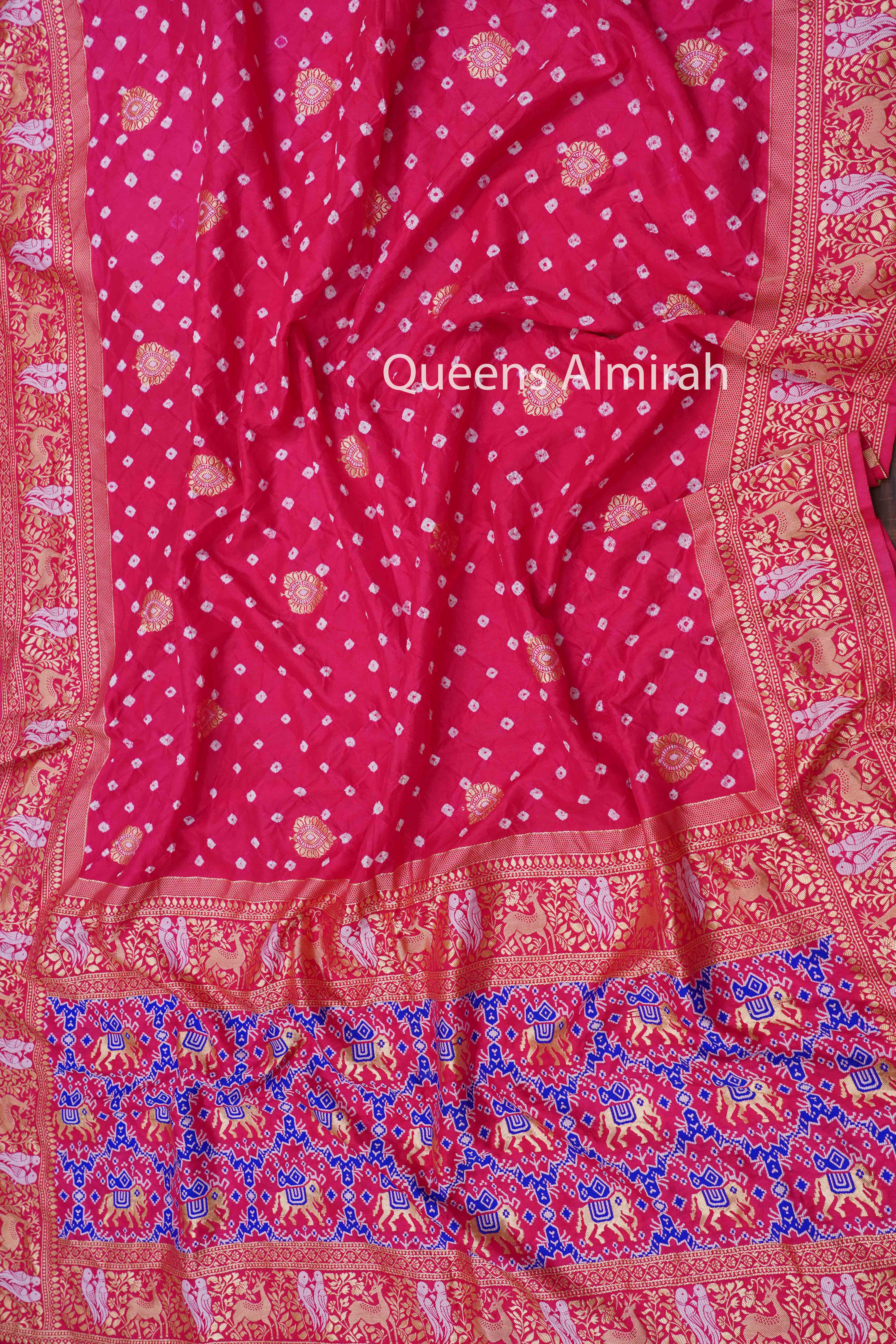 ROYAL HEATH BANDHINI MALAI SILK SAREE - Queens Jewel Emporium