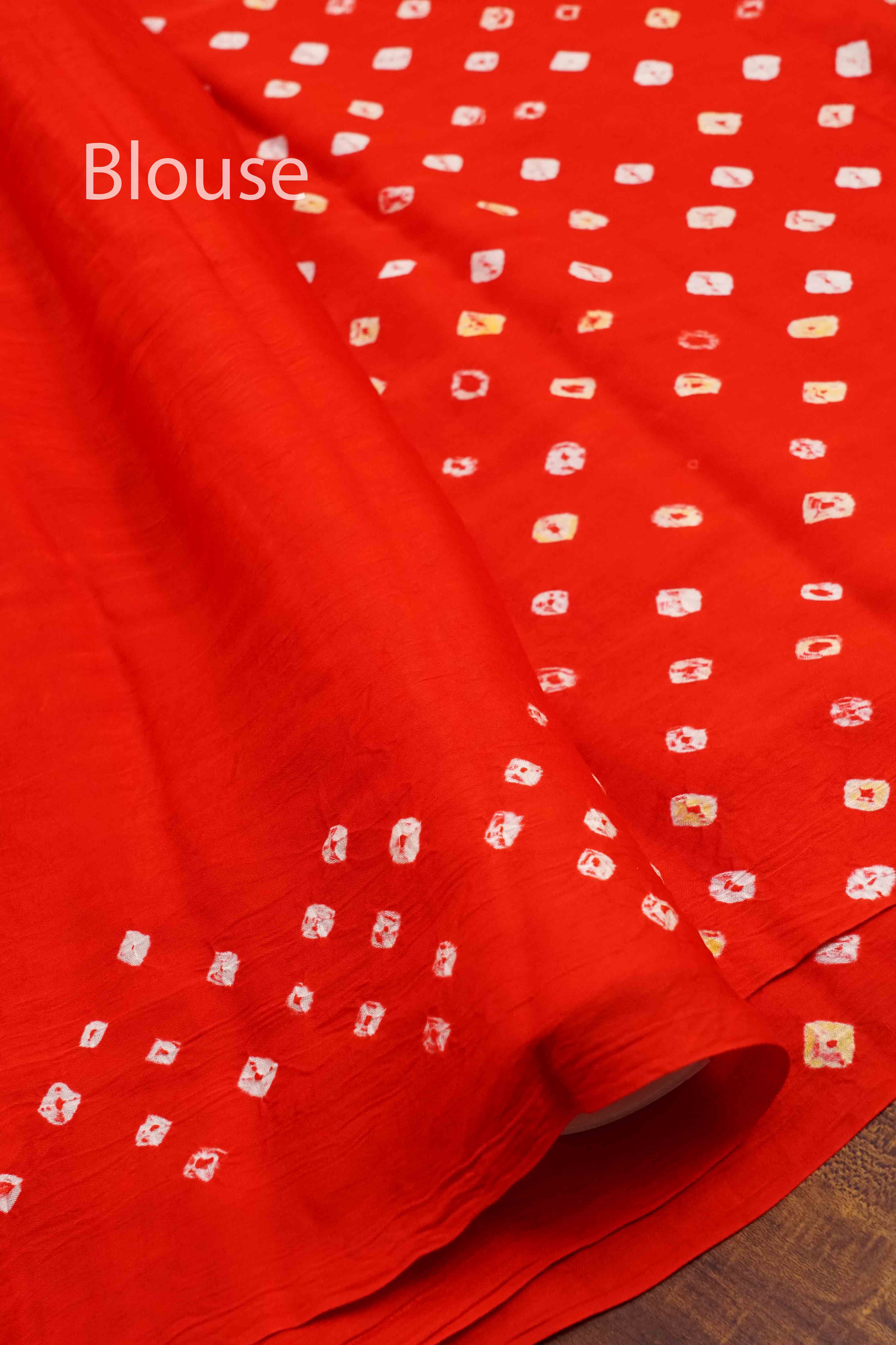 RADDISH ORANGE MODAL SILK SAREE - Queens Jewel Emporium