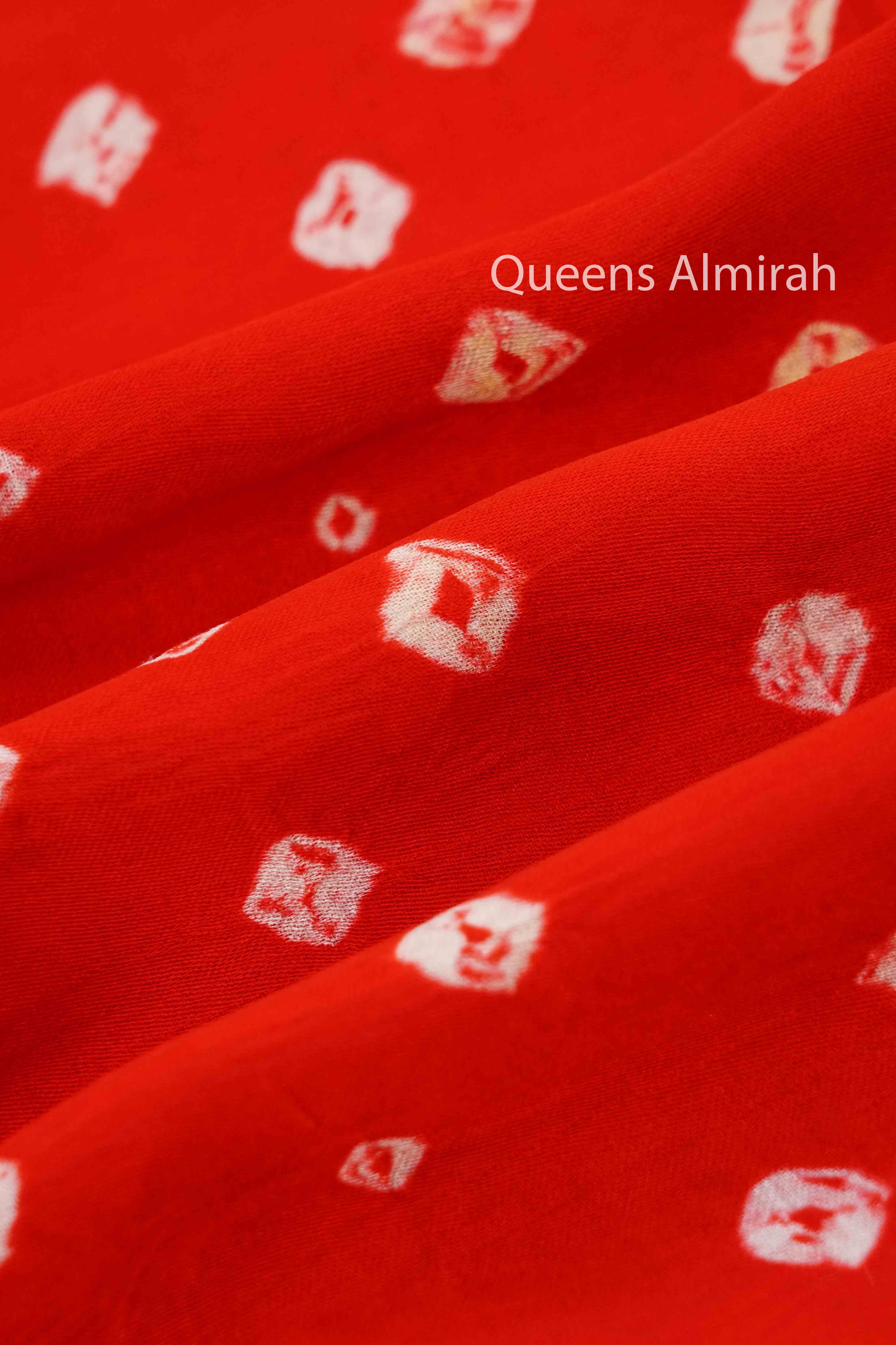 RADDISH ORANGE MODAL SILK SAREE - Queens Jewel Emporium