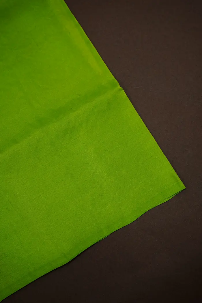 RAISIN WITH LEAF GREEN SOFT SILK SAREE - Queens Jewel Emporium