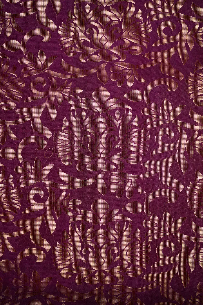 RAISIN WITH LEAF GREEN SOFT SILK SAREE - Queens Jewel Emporium