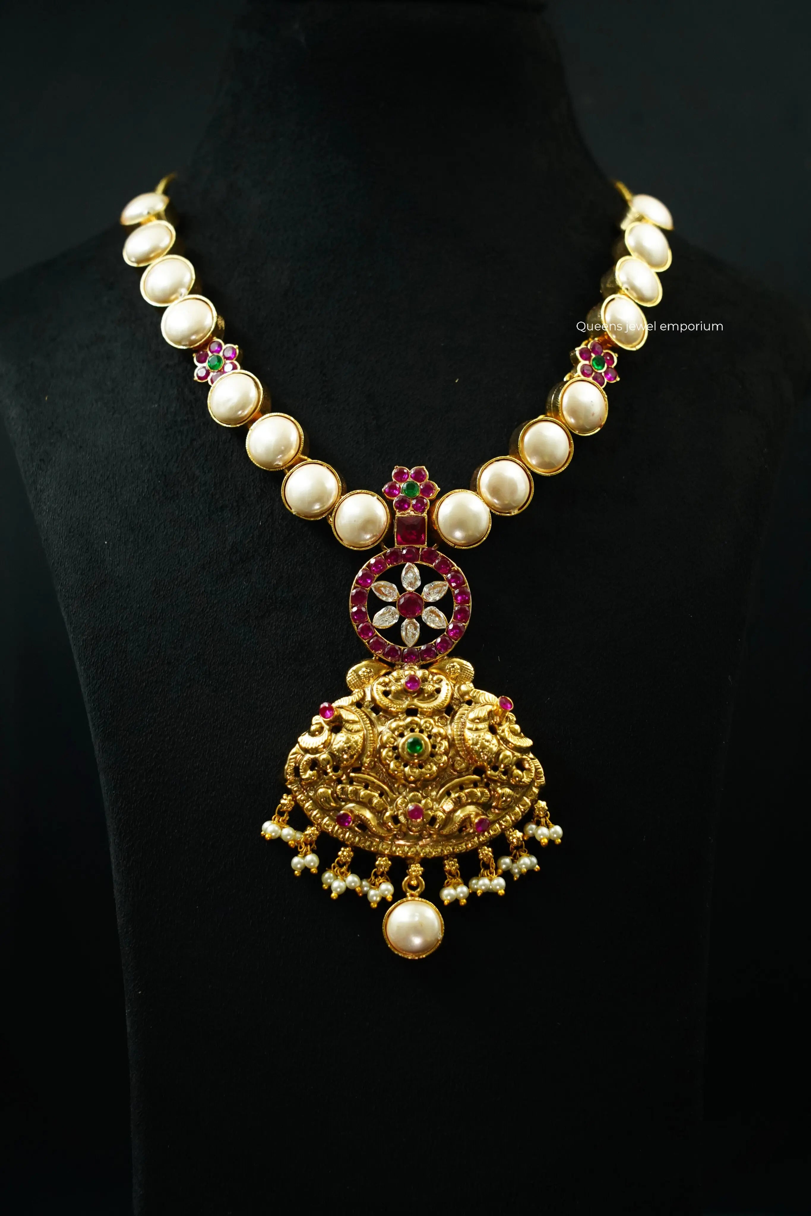 Rajnandini Pearl Necklace Queens Jewel Emporium