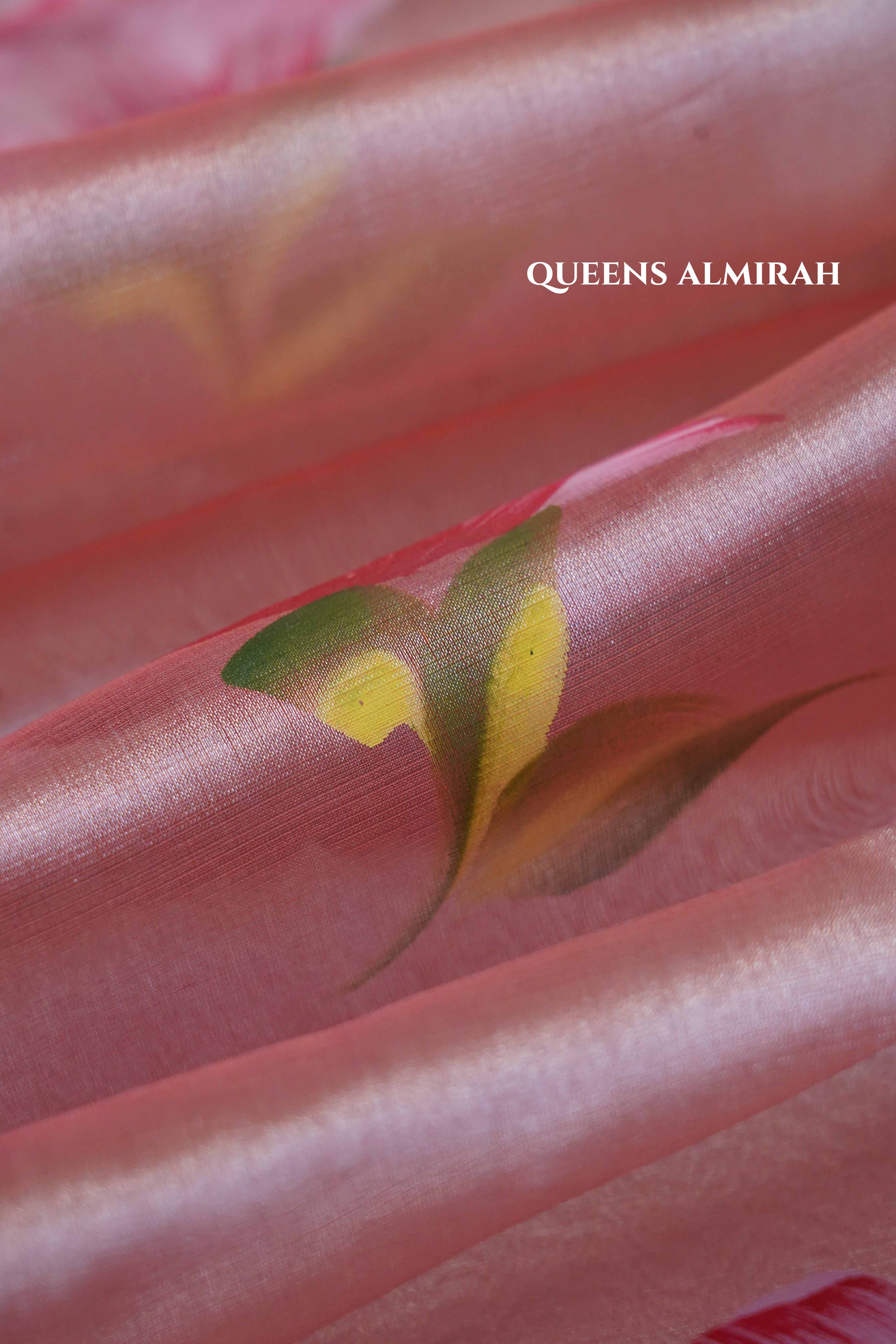 Reddish Grey Silk Organza - Queens Jewel Emporium