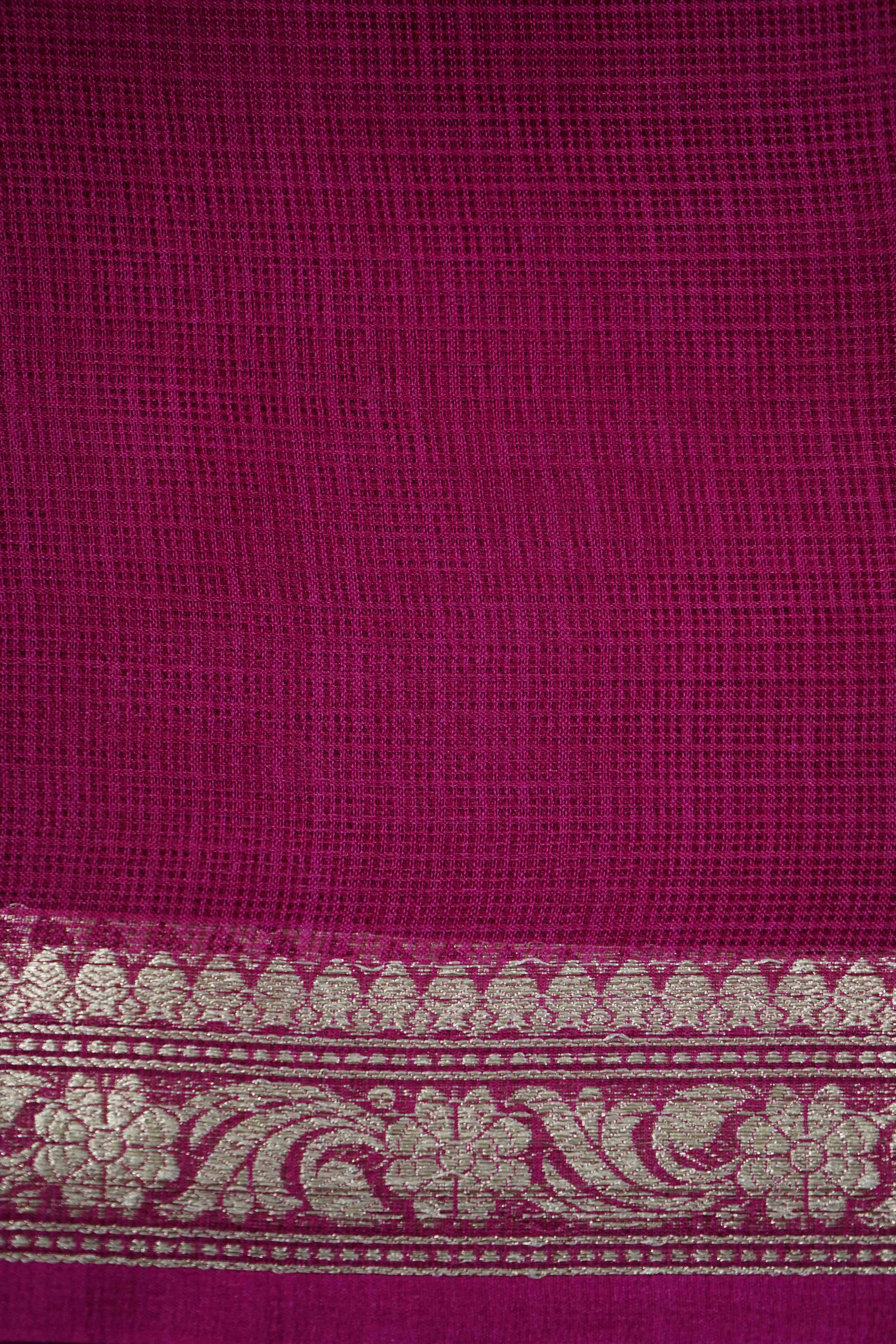 RICH MAROON KOTA SILK SAREE - Queens Jewel Emporium
