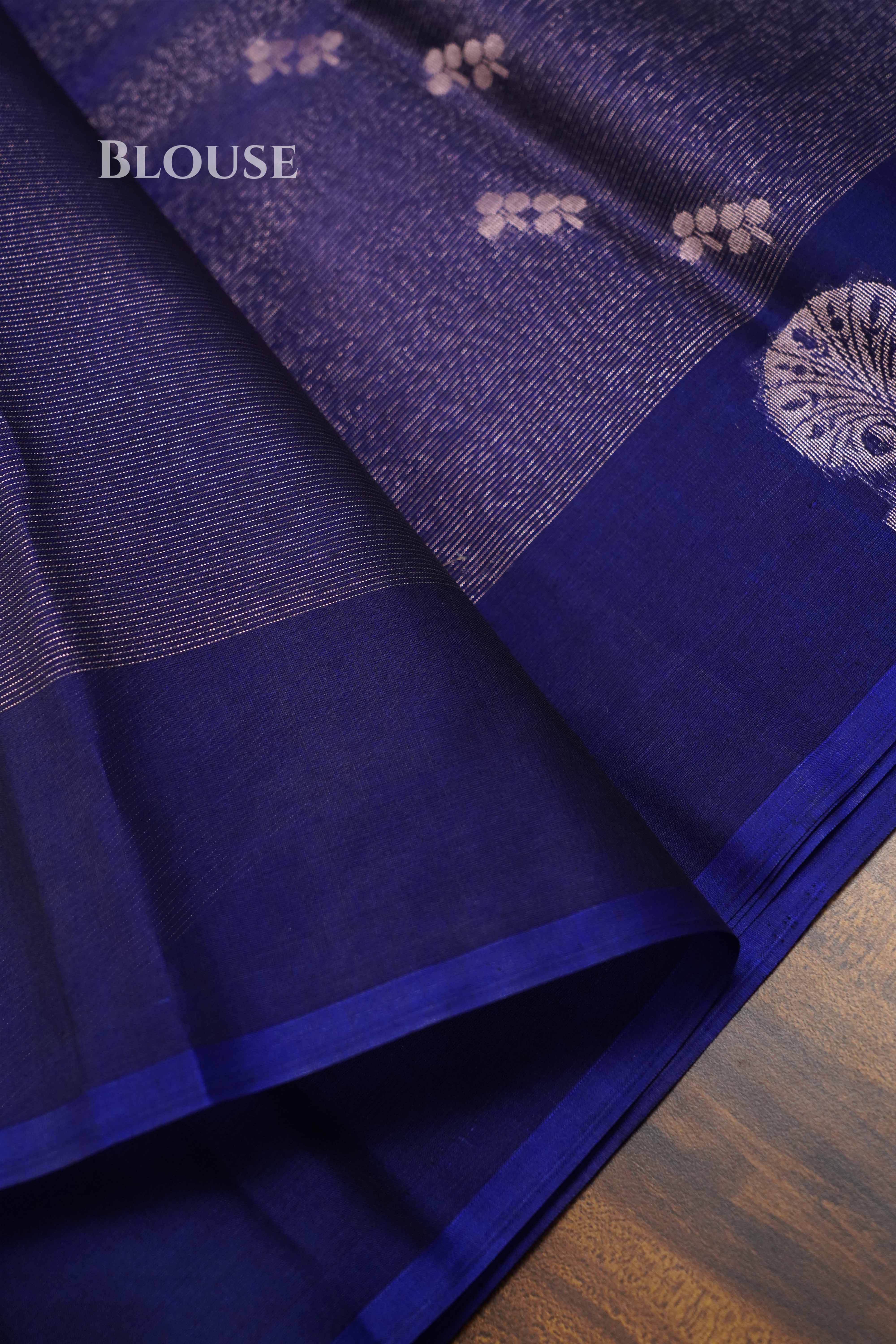 Royal Purple Silk Cotton Saree QUEENS ALMIRAH