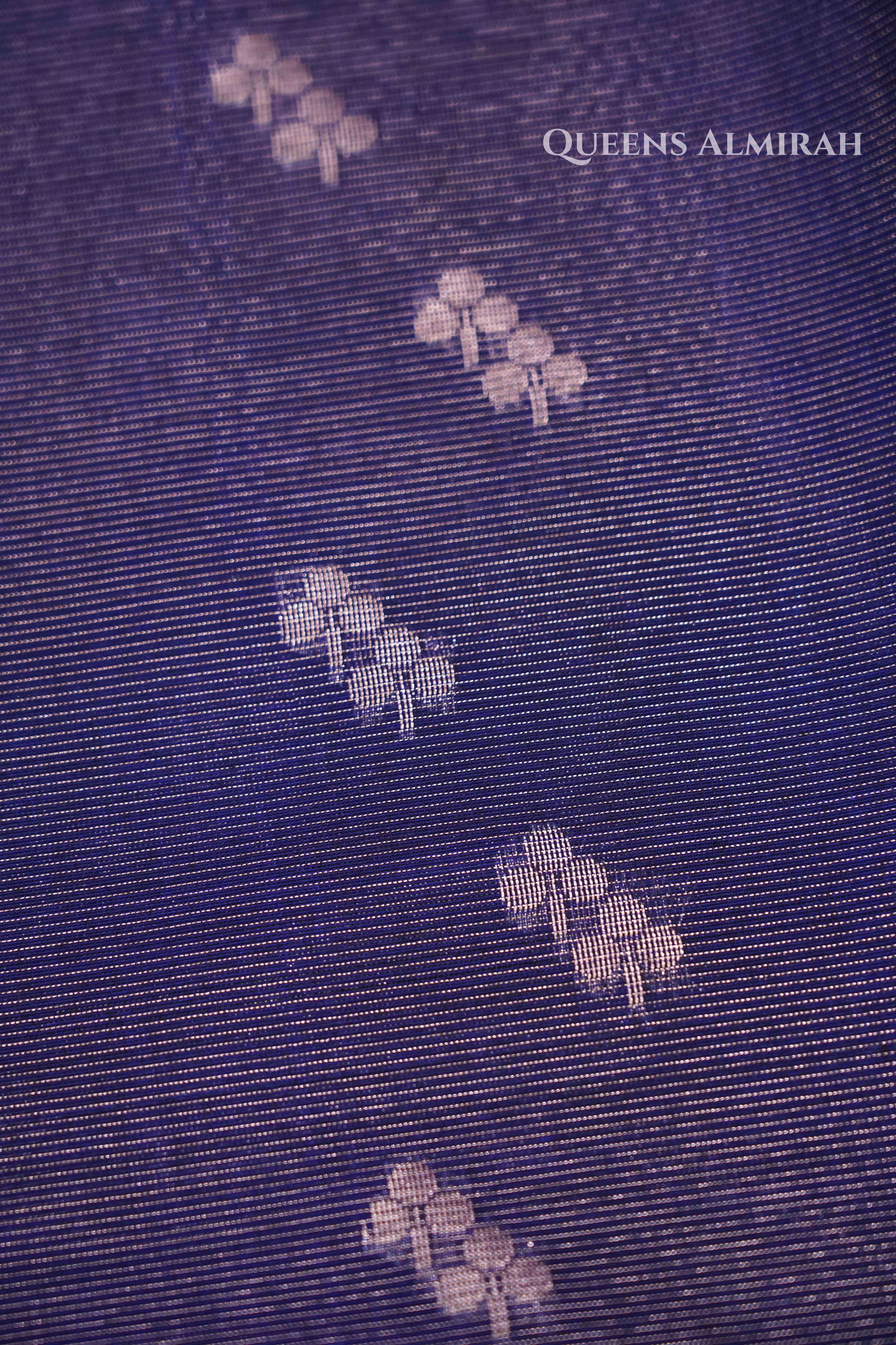 Royal Purple Silk Cotton Saree QUEENS ALMIRAH