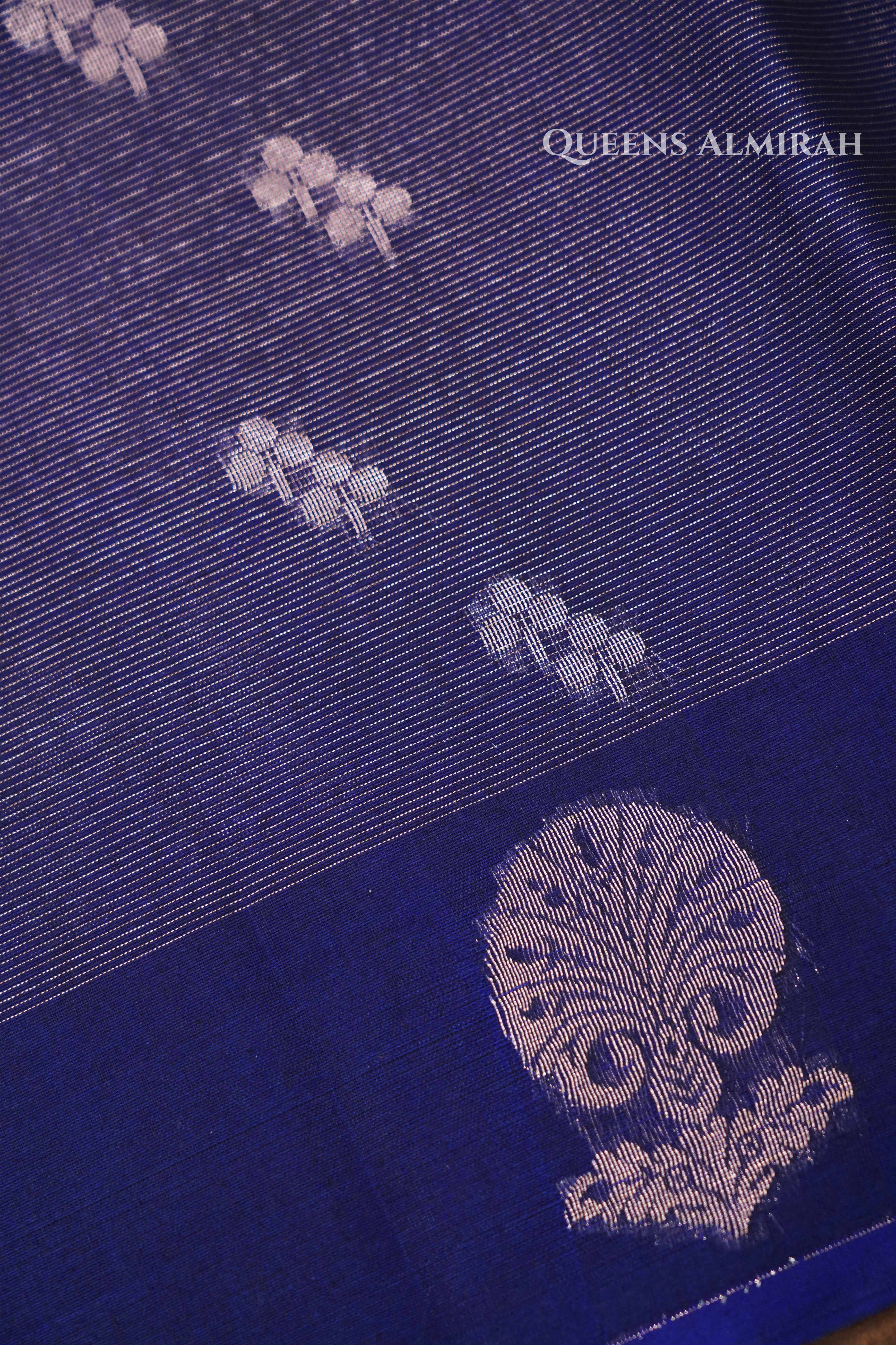 Royal Purple Silk Cotton Saree QUEENS ALMIRAH