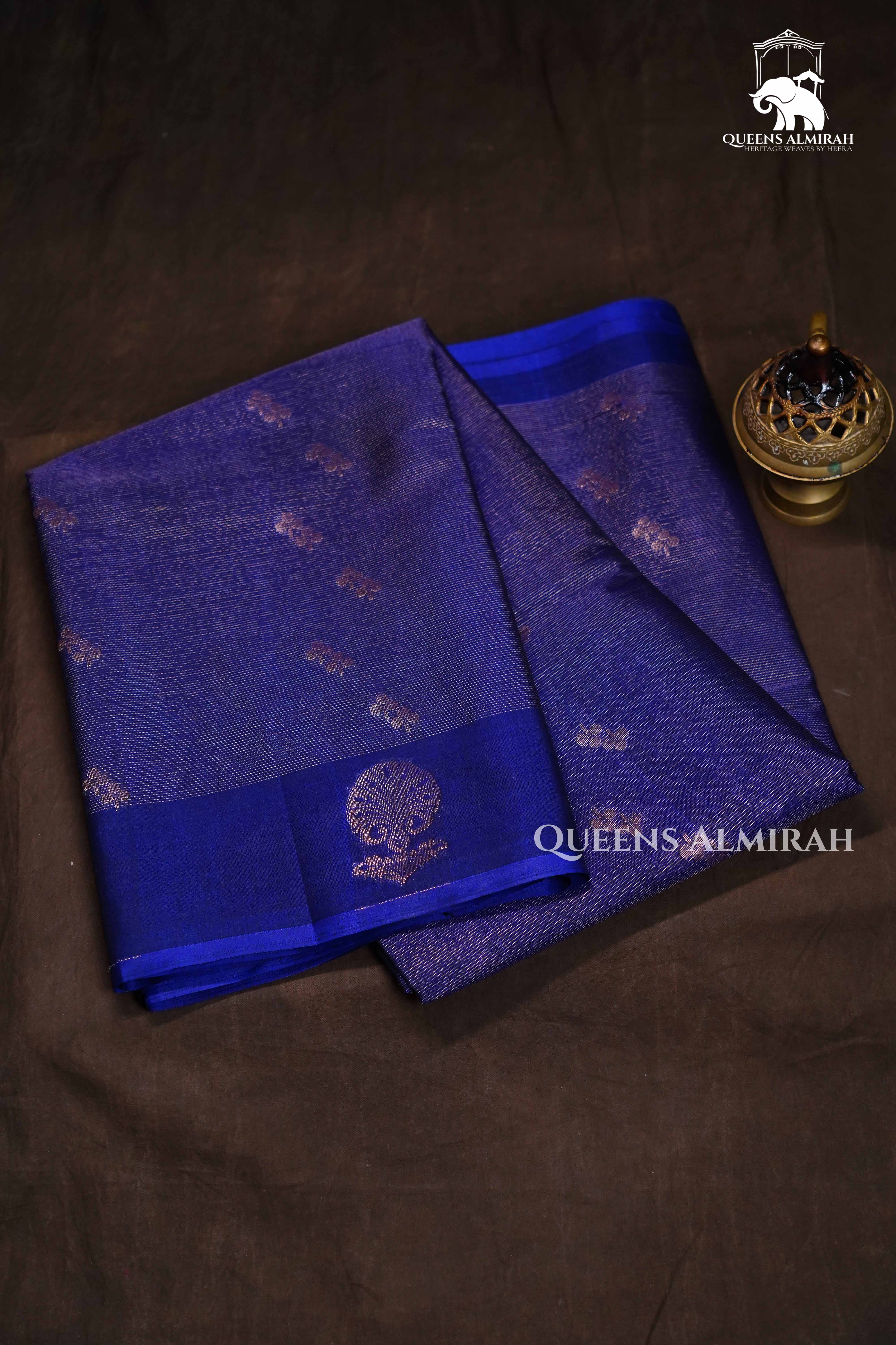 Royal Purple Silk Cotton Saree QUEENS ALMIRAH