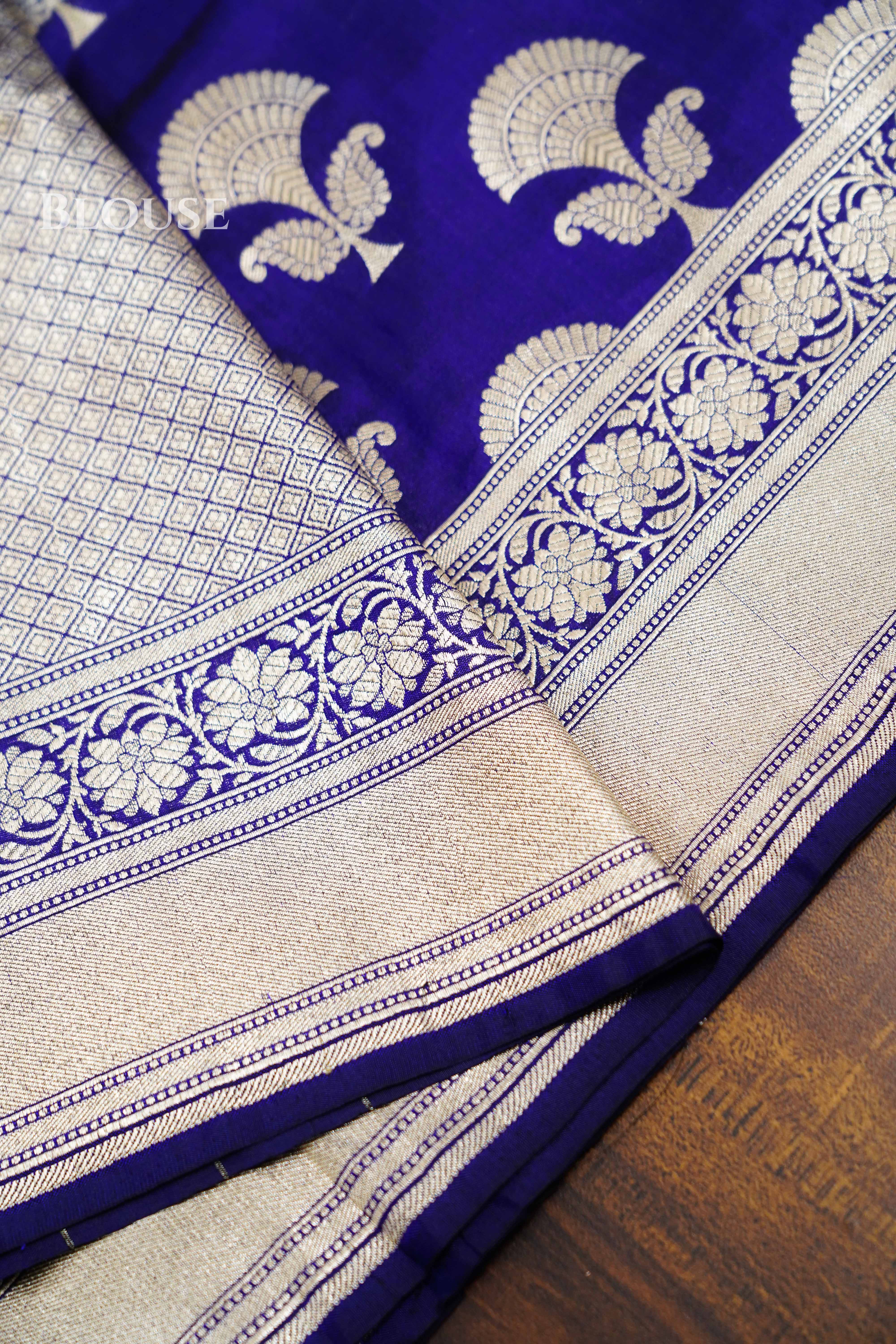 Royal purple Banarasi Silk Saree QUEENS ALMIRAH