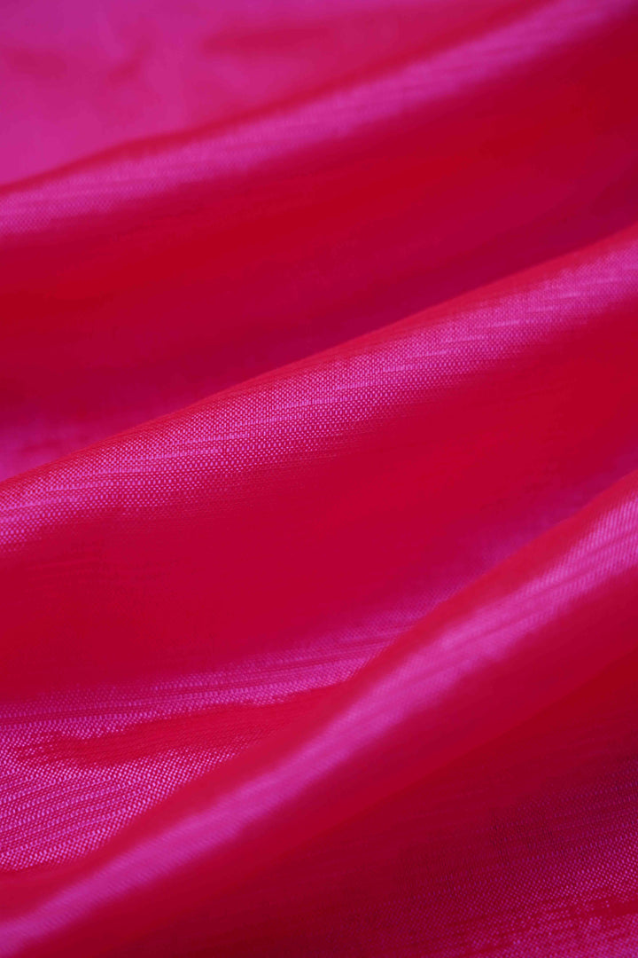 RASPERRY PINK  WITH WOVEN BORDER MANGALGIRI SAREE - Queens Jewel Emporium