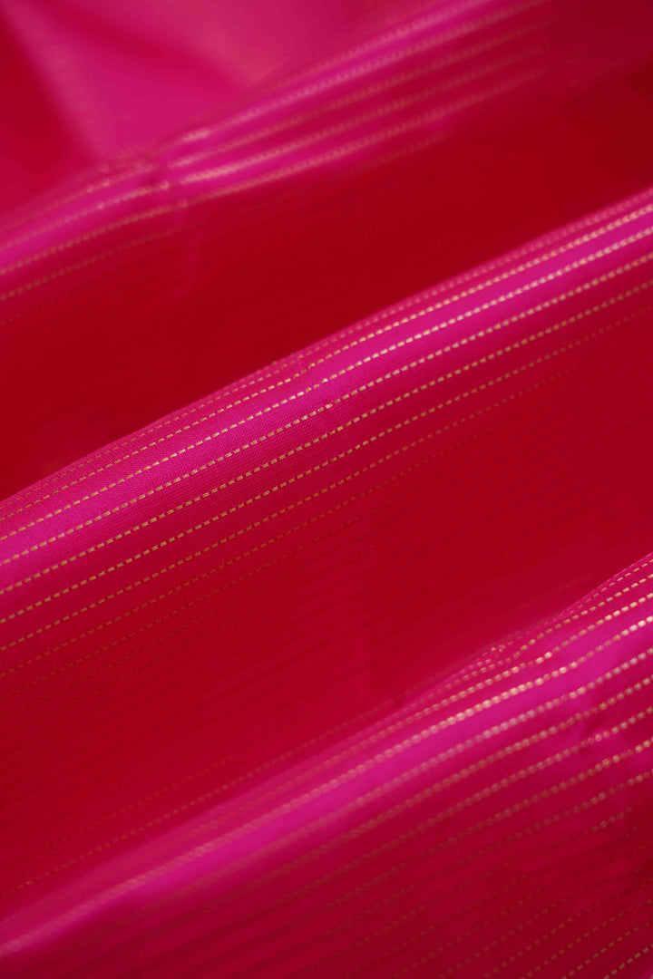RASPBERRY PINK PURE KANCHIVARAM SILK SAREE - Queens Jewel Emporium
