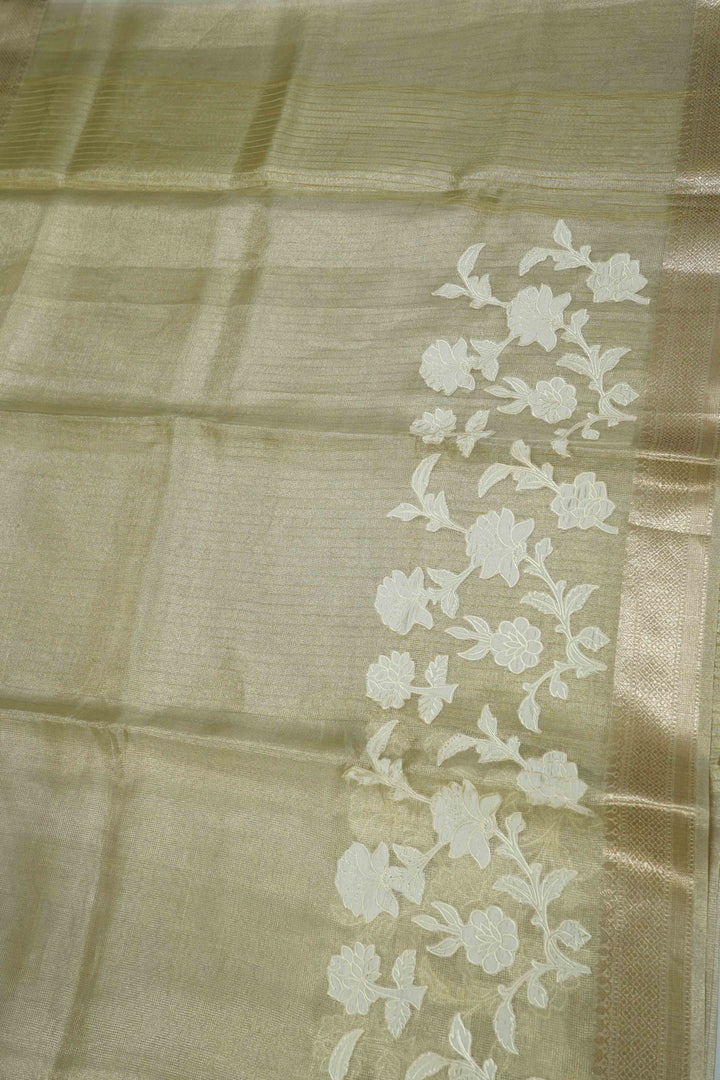 SANDAL KOTA TISSUE SAREE 2 - Queens Jewel Emporium