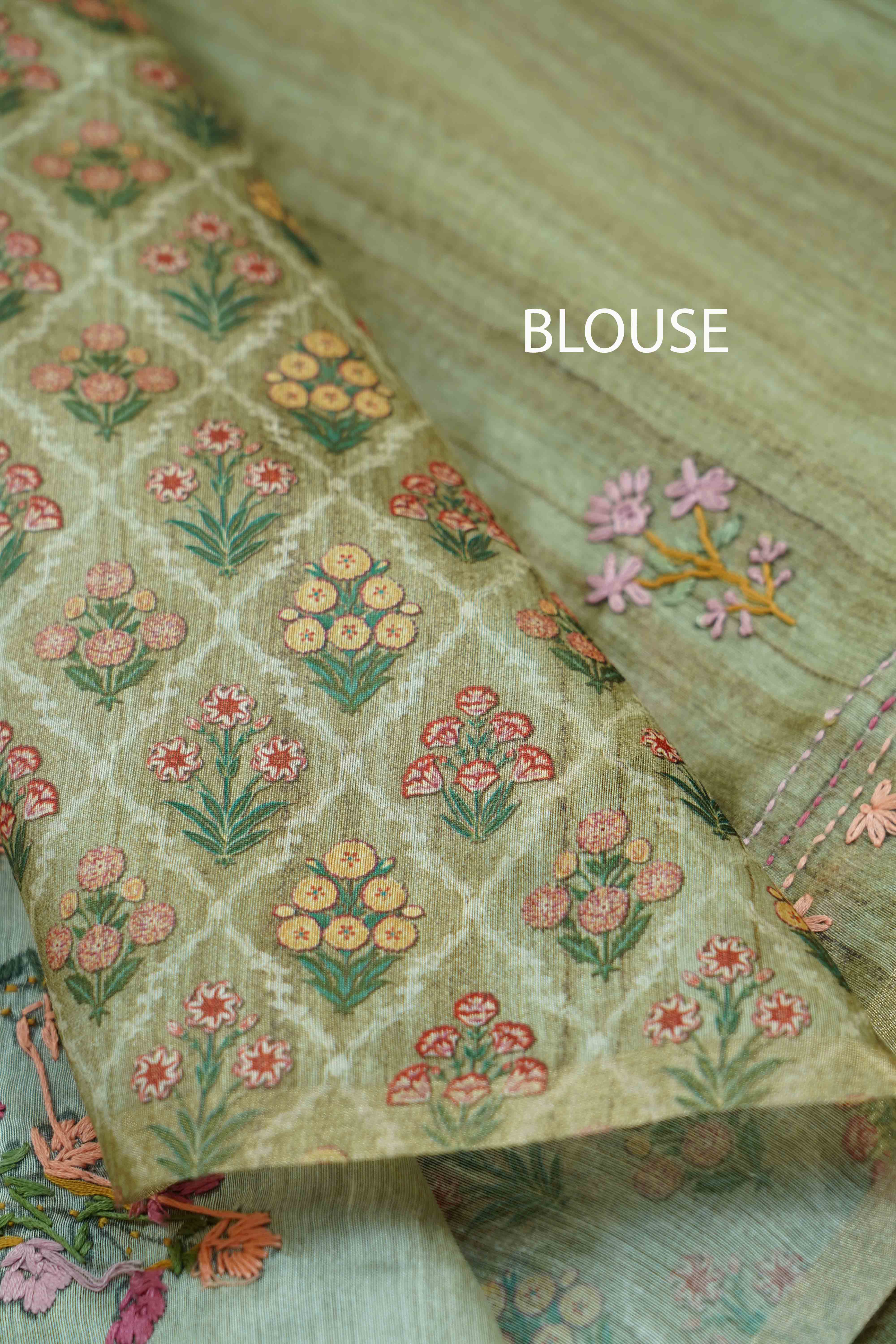 SANDY BROWN TUSSAR CHANDERI SAREE - Queens Jewel Emporium