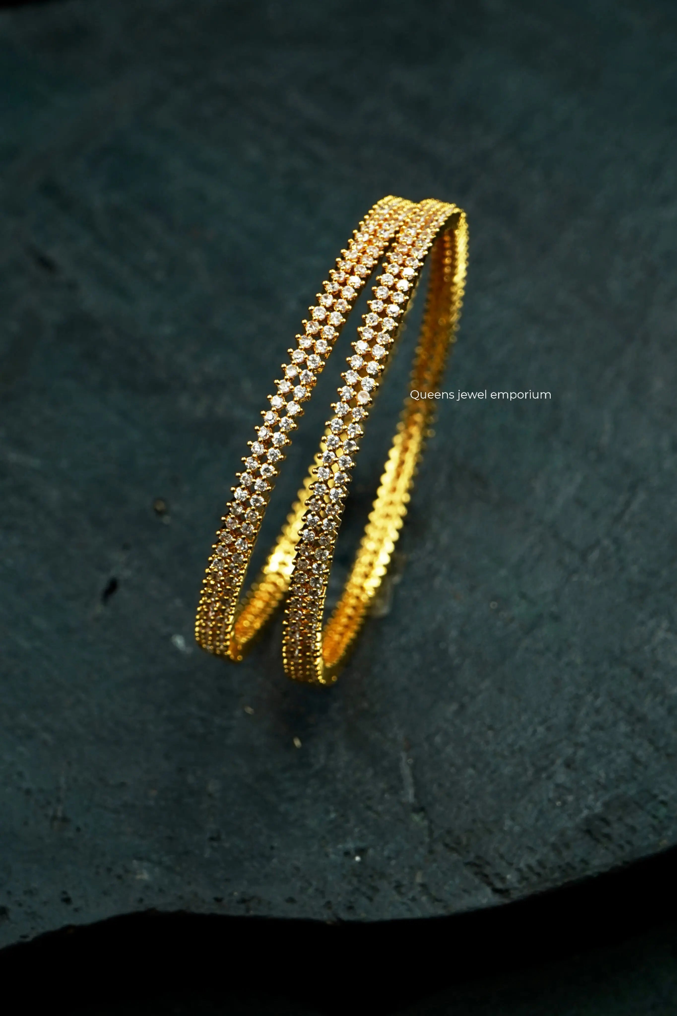 SAROJADEVI SET BANGLES (3 NOS) - Queens Jewel Emporium