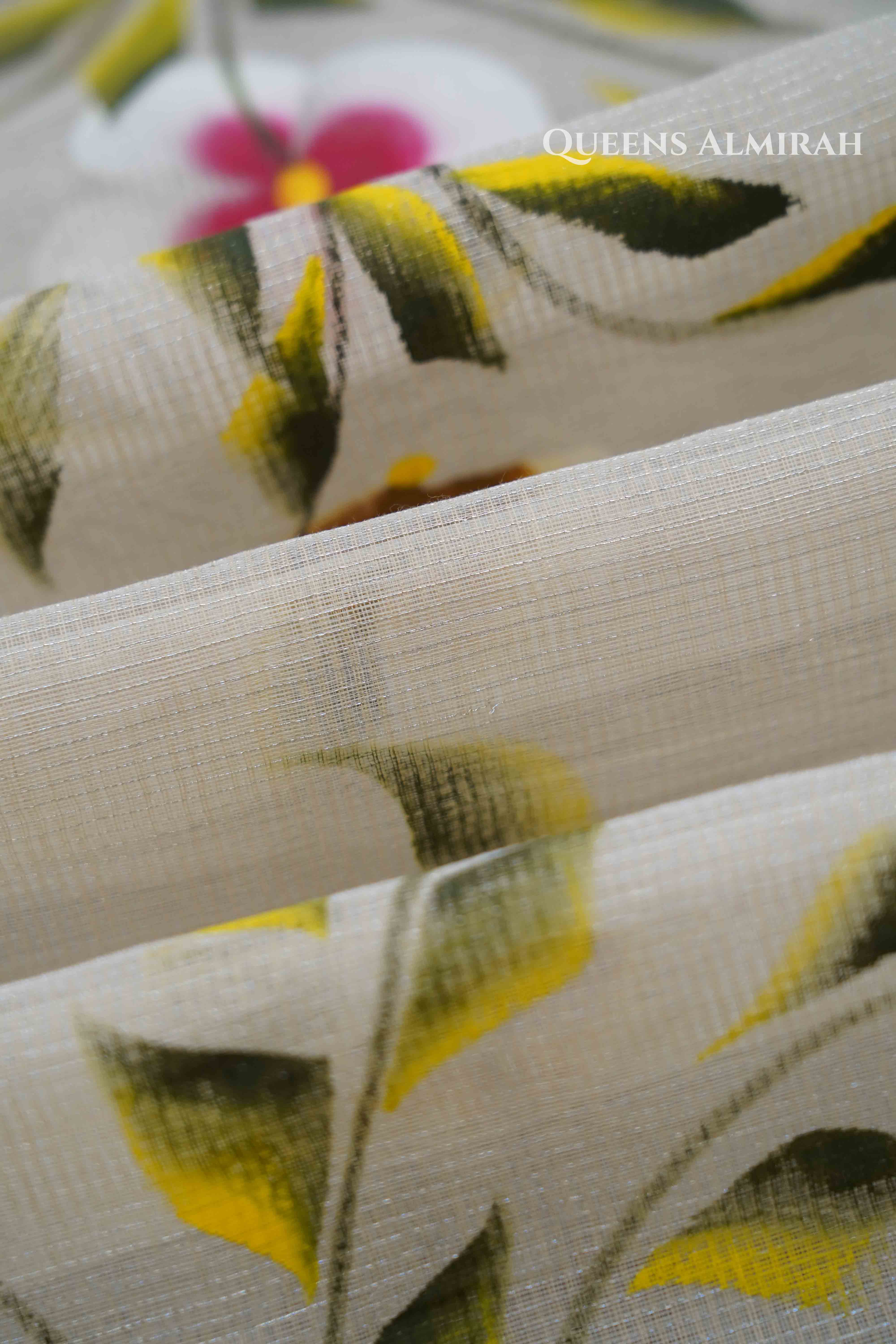 SILVER KOTA TISSUE SAREE . - Queens Jewel Emporium
