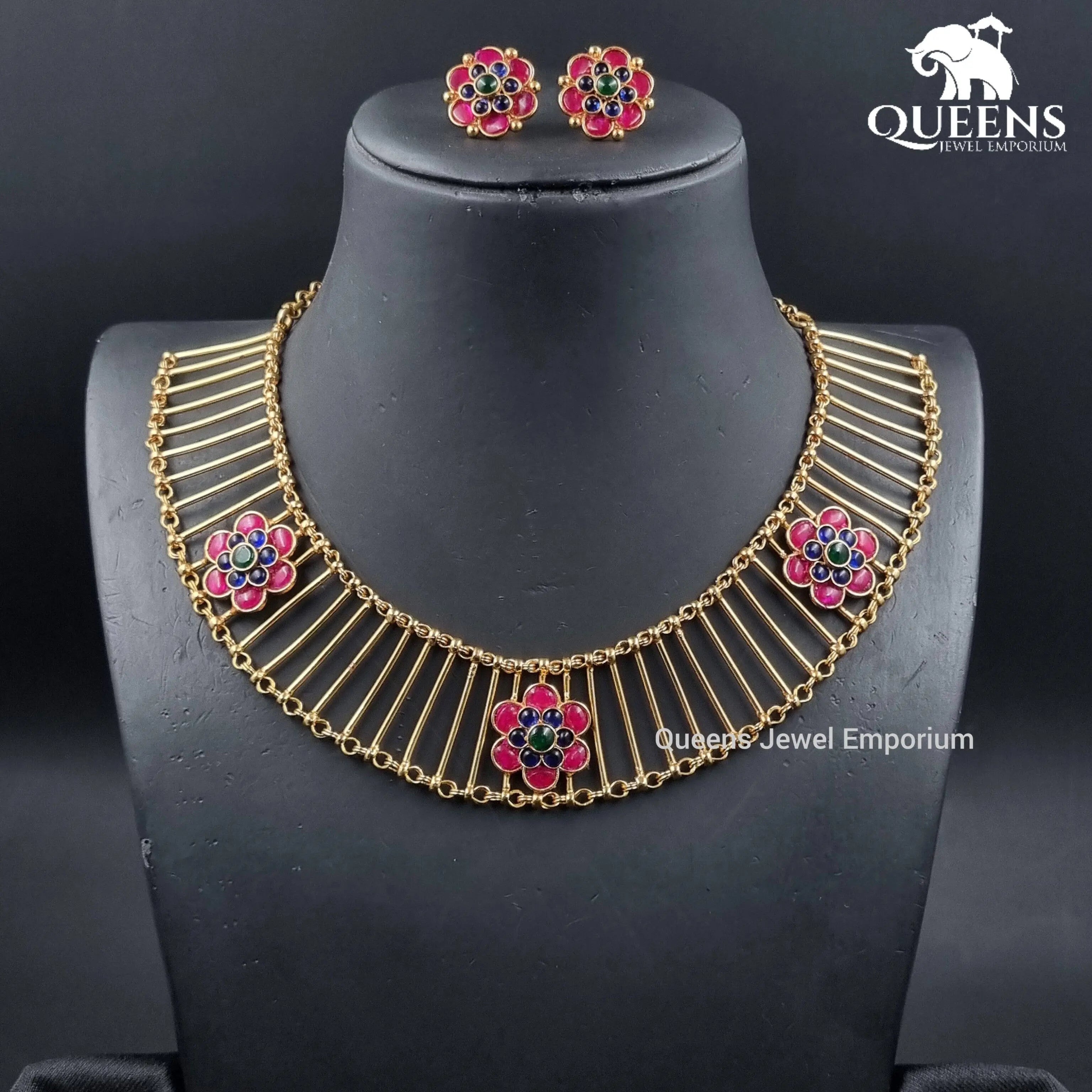 SINDOORI NECKLACE SET - Queens Jewel Emporium