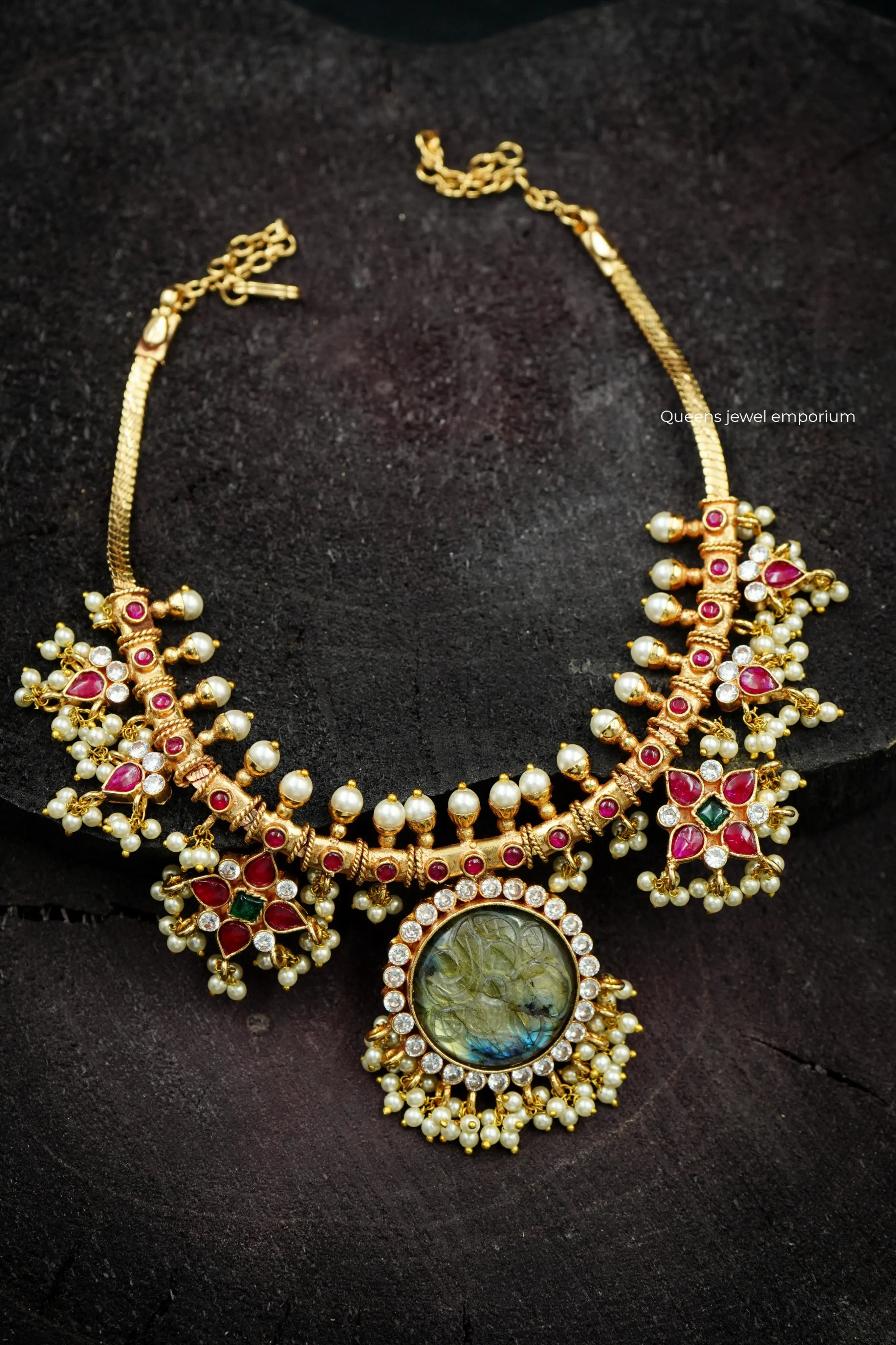 SITARA GUTTA PUSALU NECKLACE - Queens Jewel Emporium
