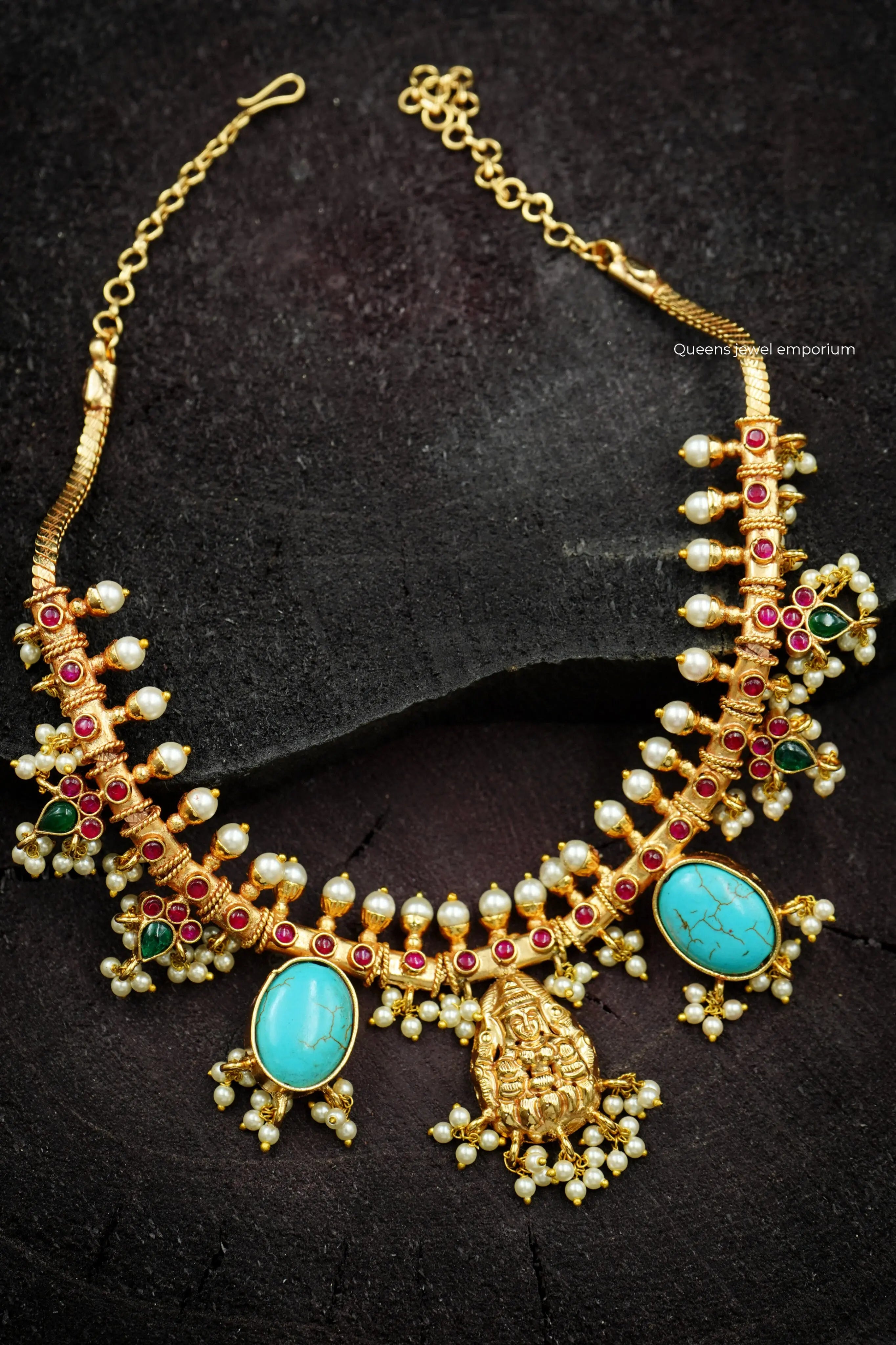 SREEMATHI GUTTA PUSALU NECKLACE - Queens Jewel Emporium