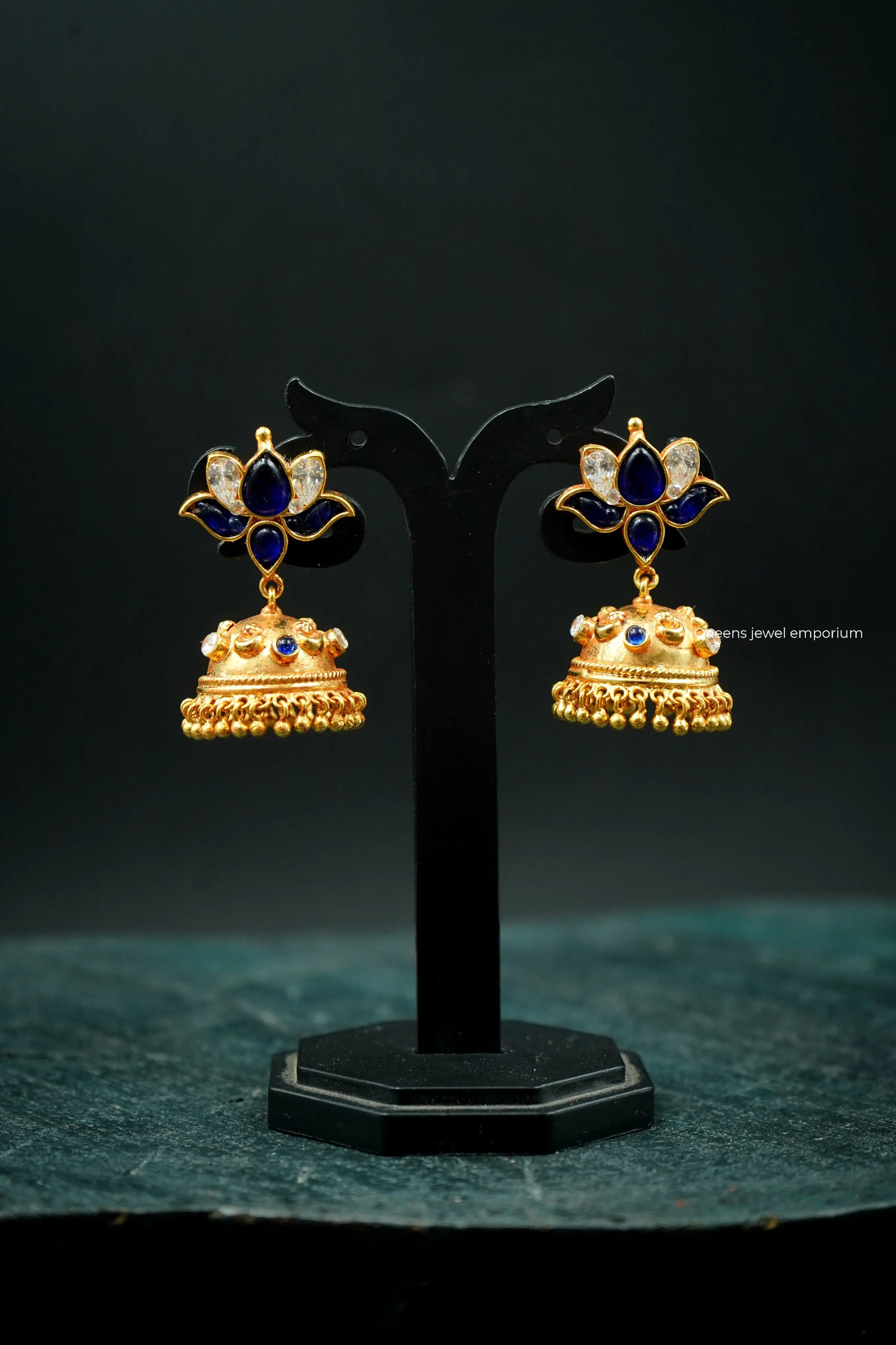 SUVITHA KEMP JHUMKA - Queens Jewel Emporium