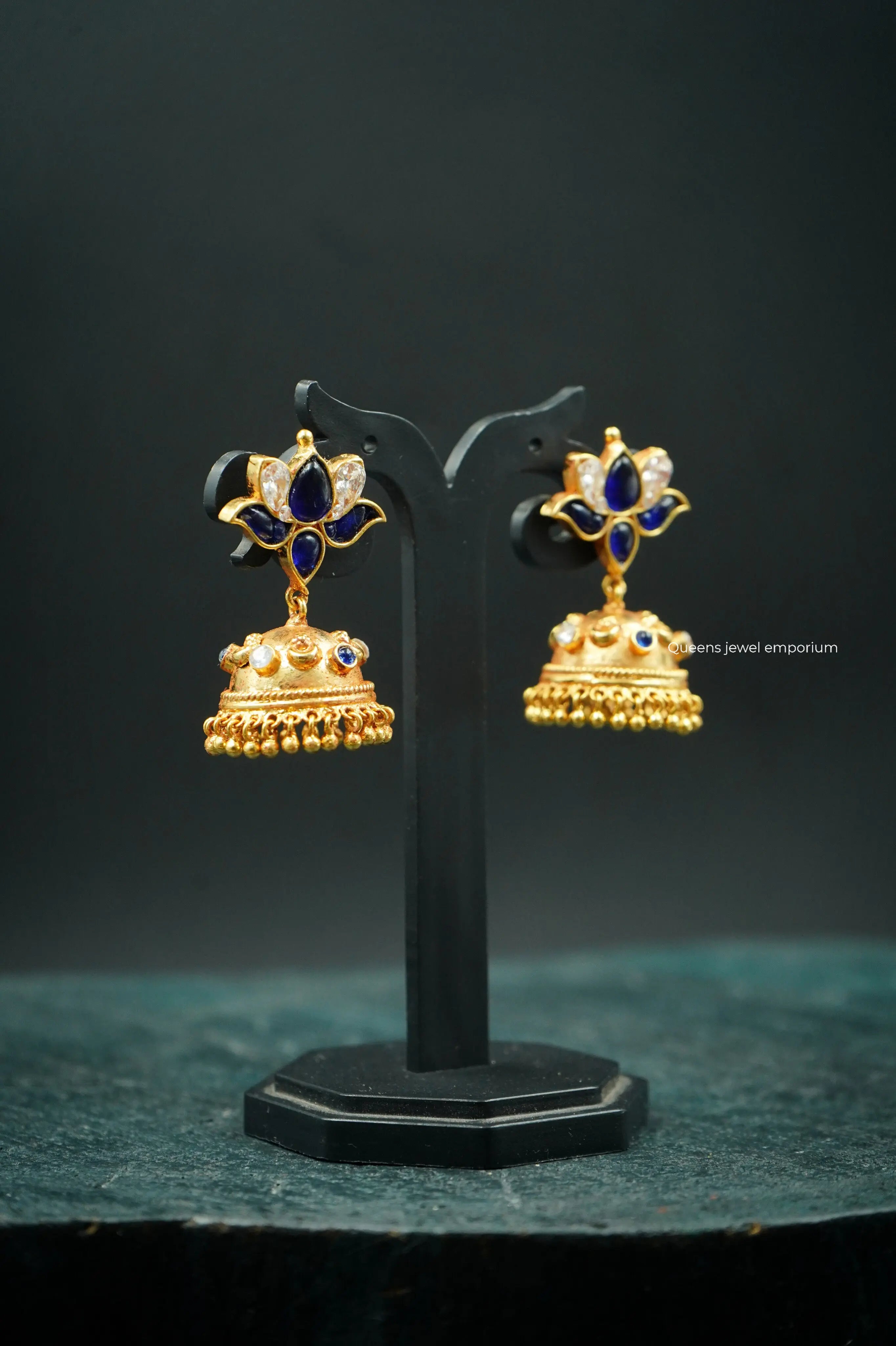 SUVITHA KEMP JHUMKA - Queens Jewel Emporium