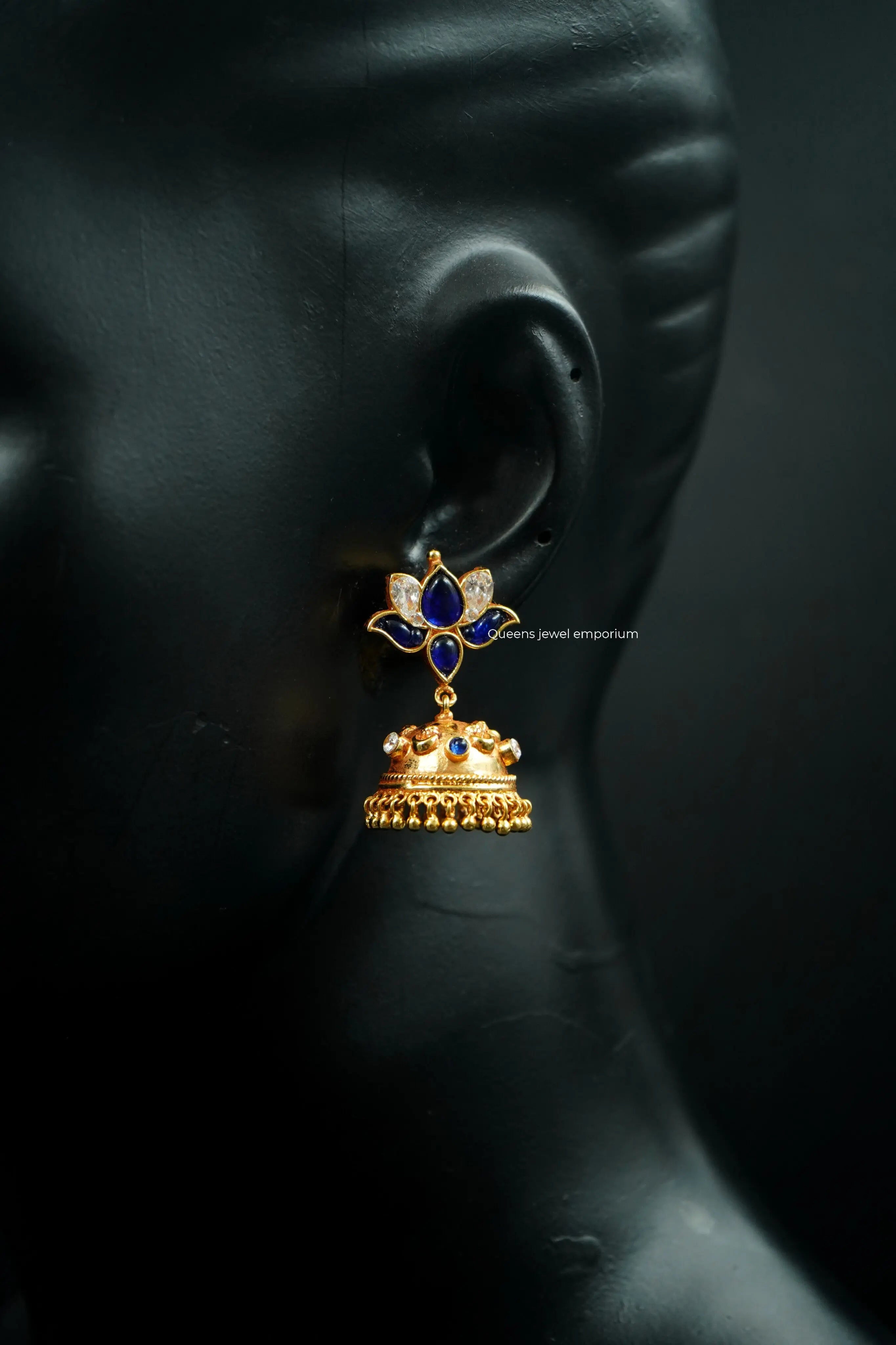 SUVITHA KEMP JHUMKA - Queens Jewel Emporium