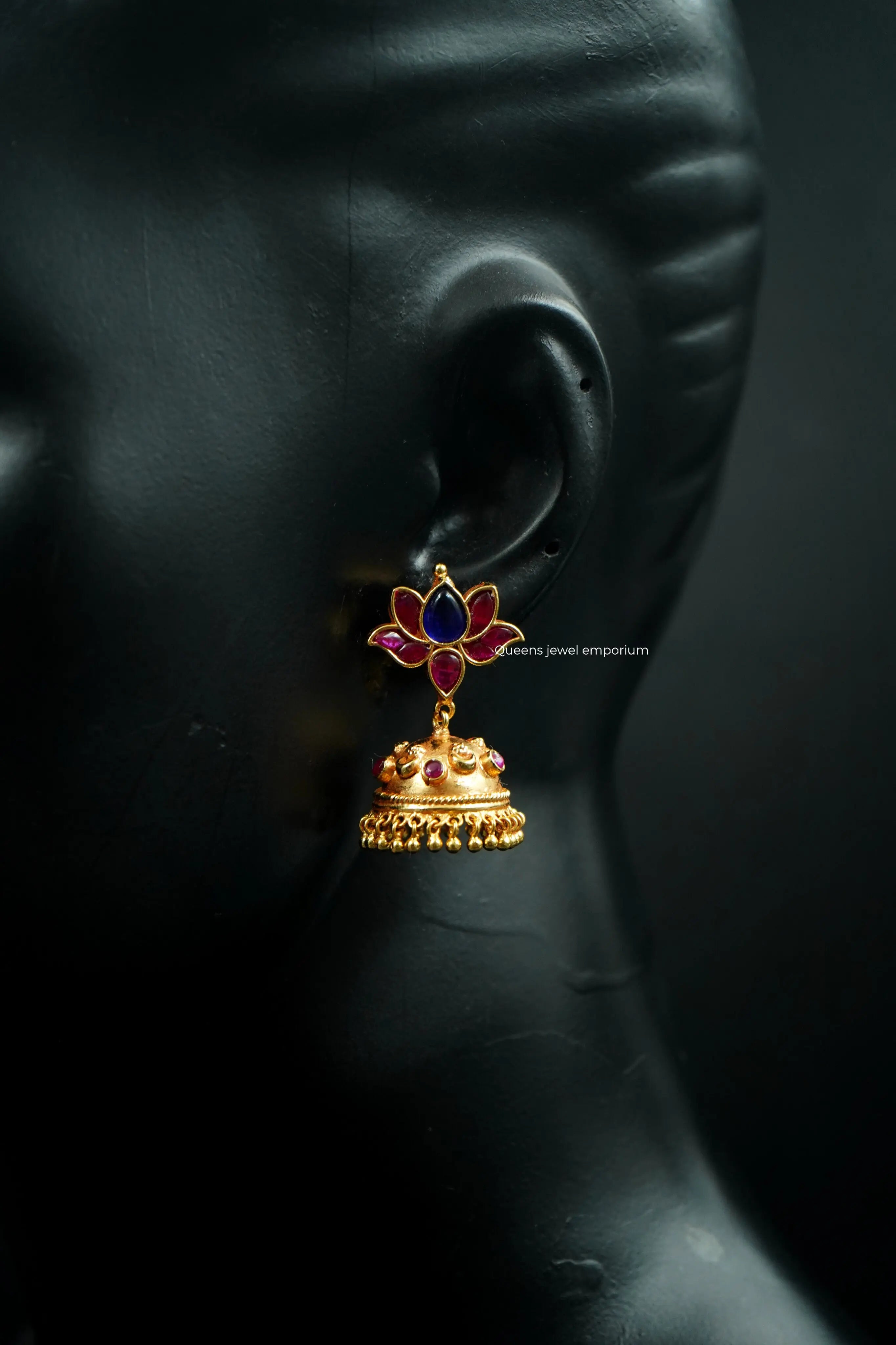 SUVITHA KEMP JHUMKA - Queens Jewel Emporium
