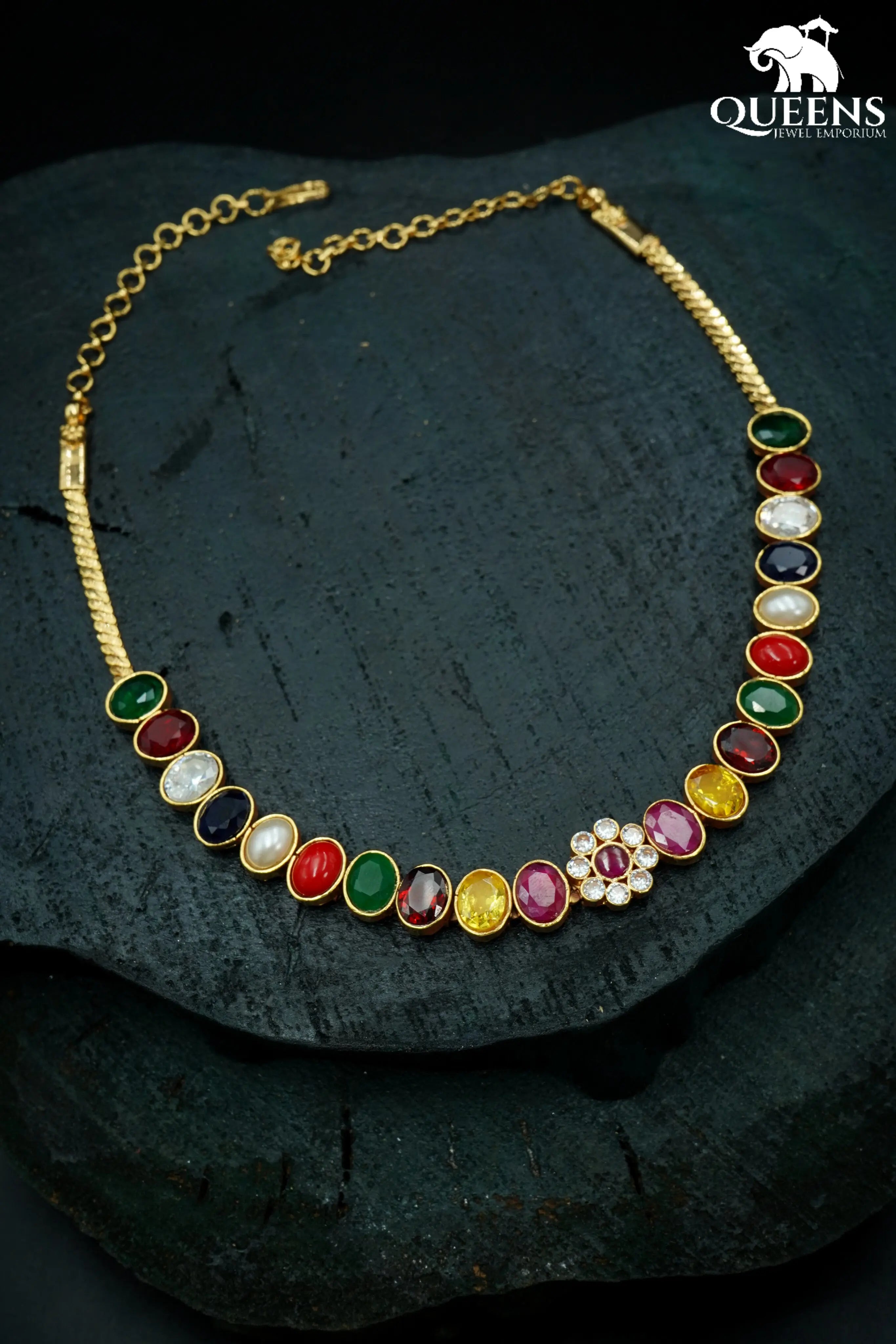 TARUNI FLORAL NECKLACE - Queens Jewel Emporium