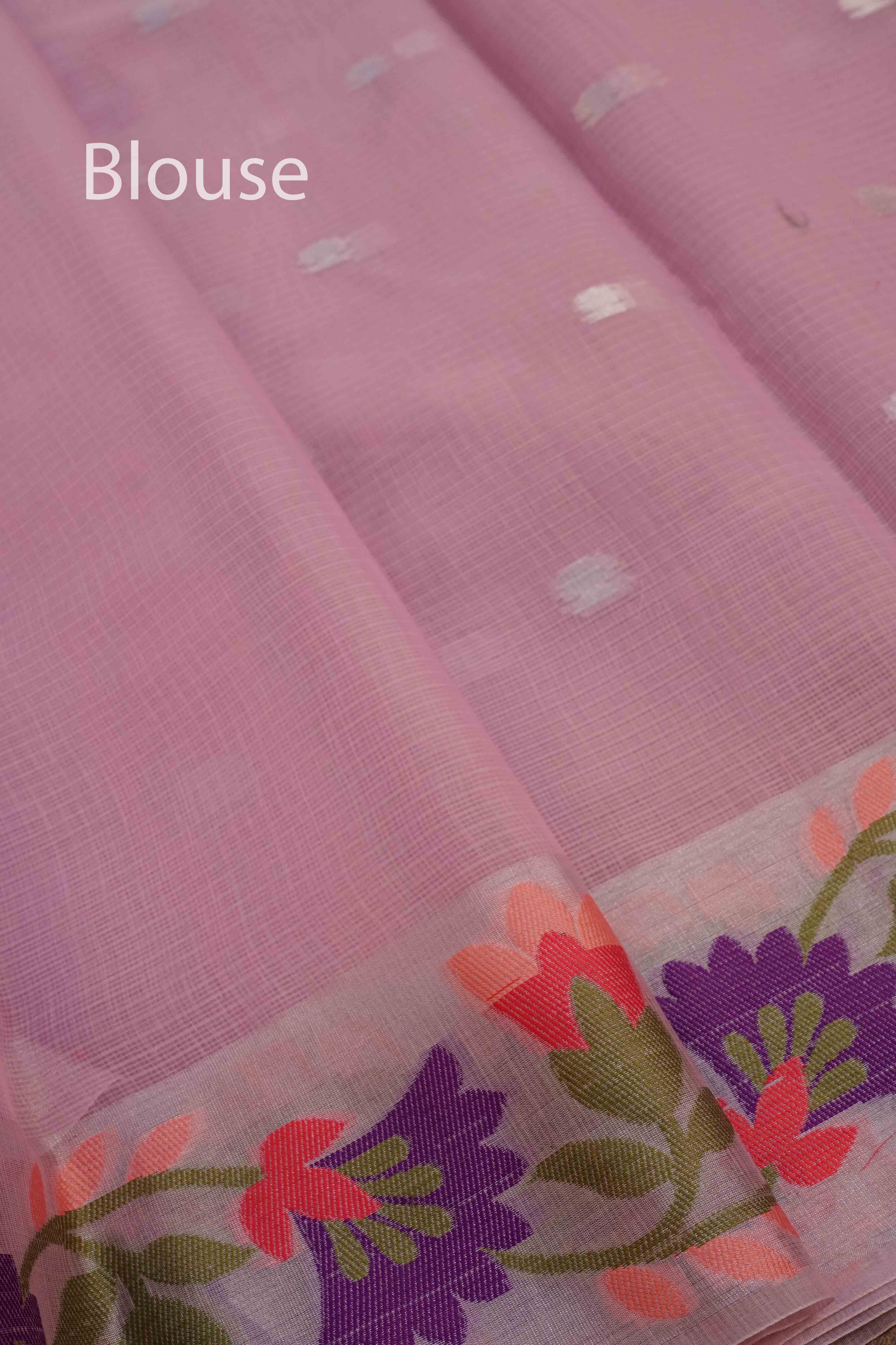 TULIP PINK KOTA SILK COTTON - Queens Jewel Emporium