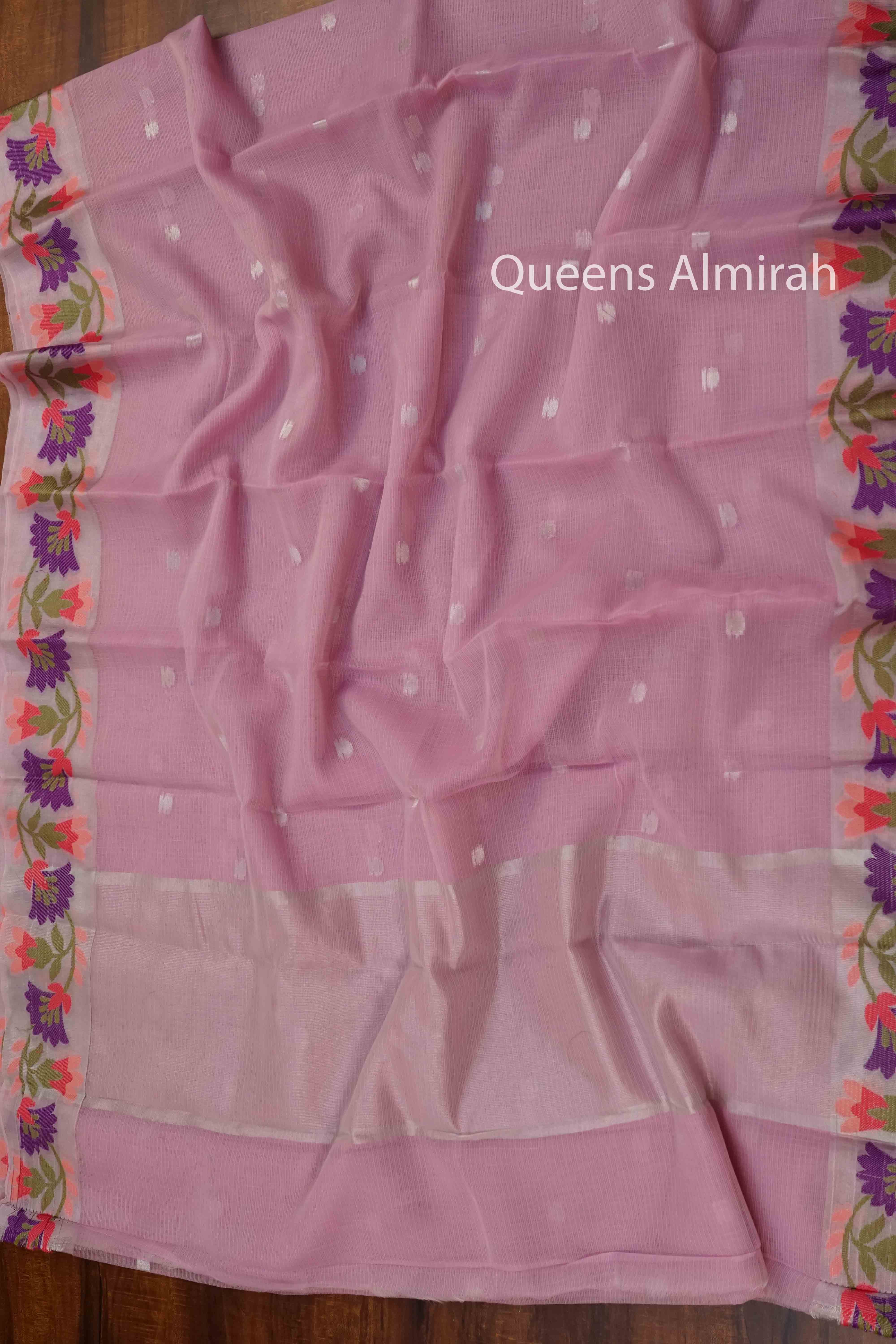 TULIP PINK KOTA SILK COTTON - Queens Jewel Emporium