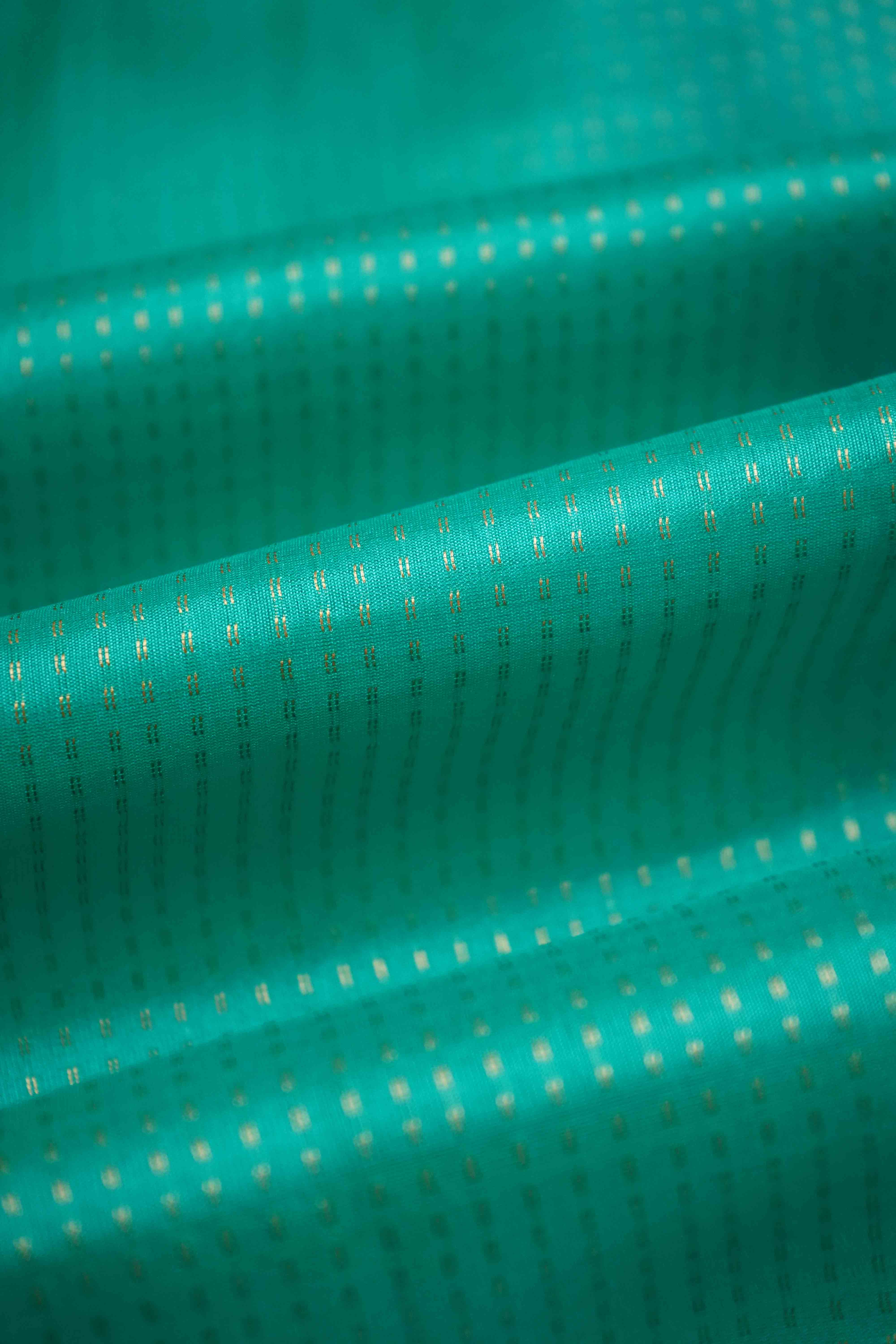 TURQUOISE BLUE WITH PURPLE PURE KANCHI SOFT SILK SAREE - Queens Jewel Emporium