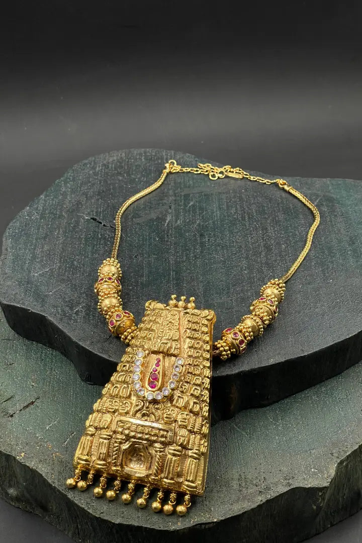 Thiruvasini Temple Gopuram Necklace Queens Jewel Emporium