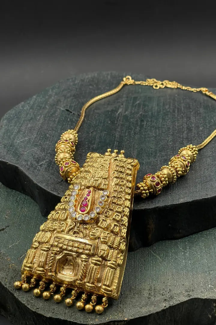Thiruvasini Temple Gopuram Necklace Queens Jewel Emporium