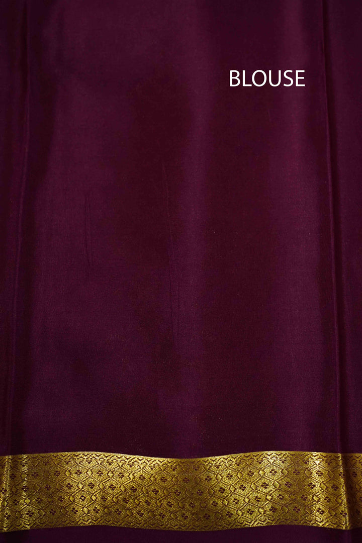 MAGENTA MYSORE SILK SAREE - Queens Jewel Emporium