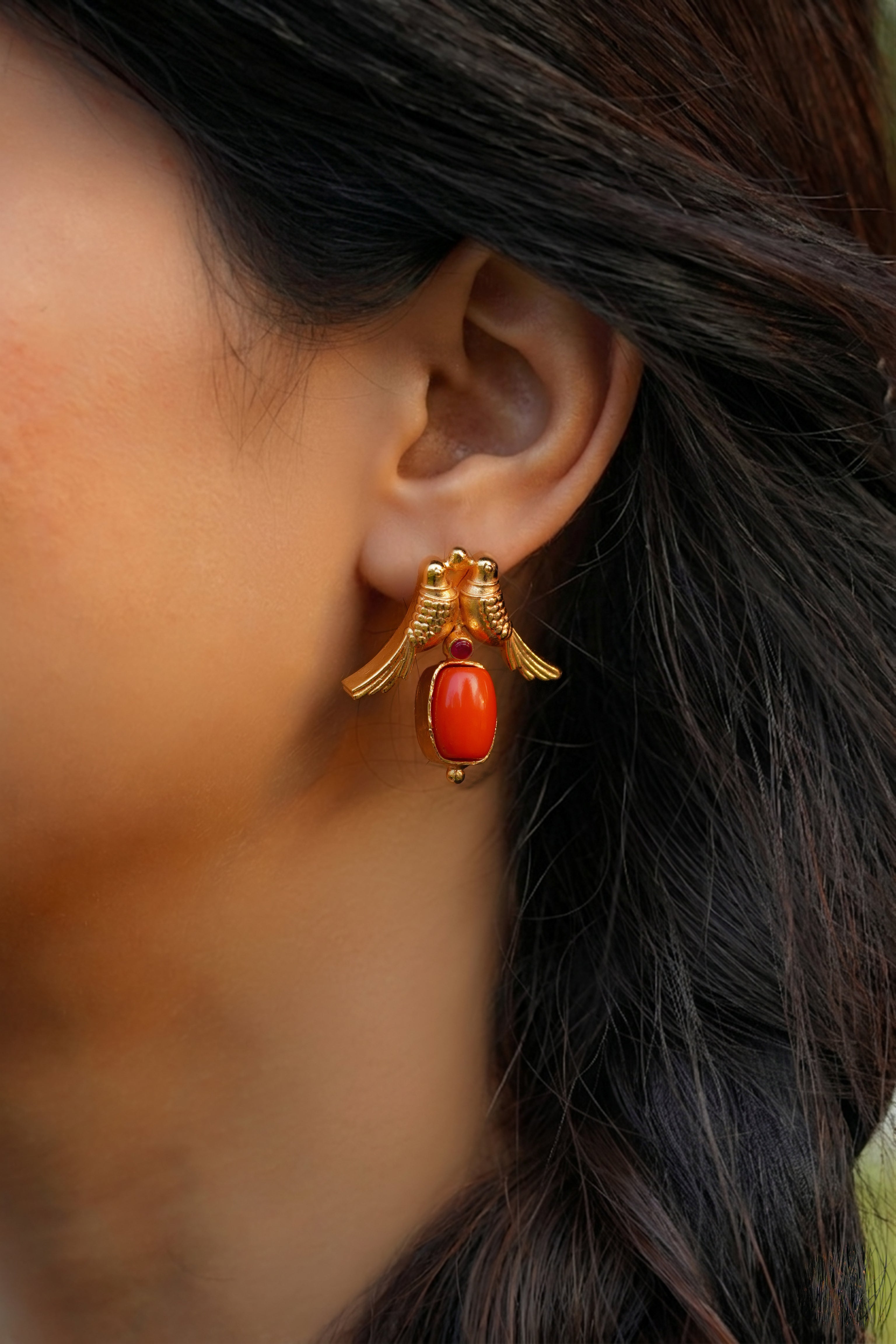 Kizhi Coral Stud