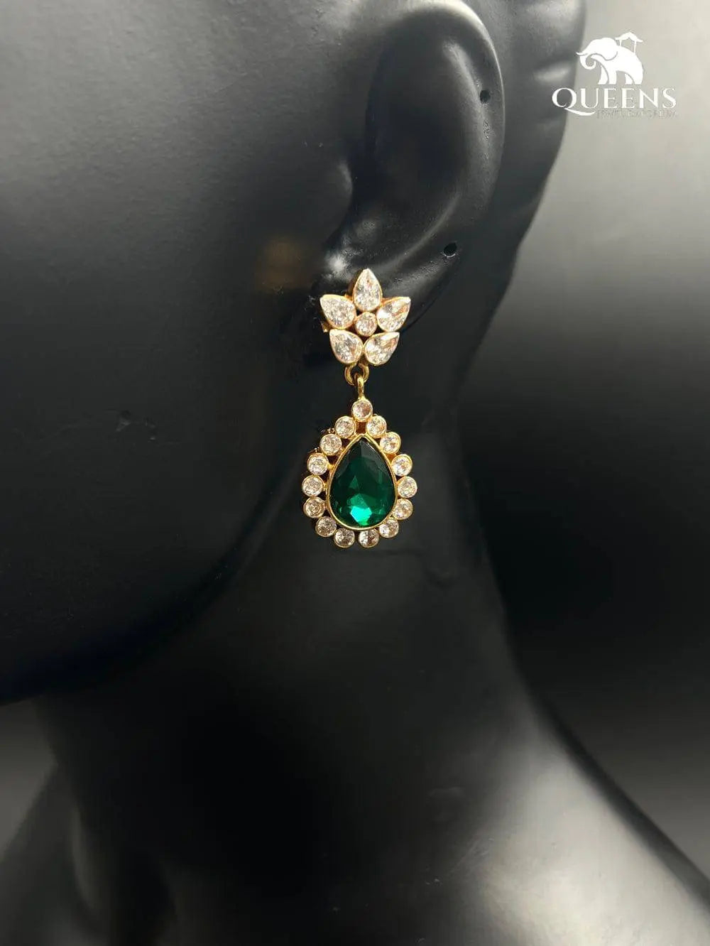 VANATHIDEVI NECKLACE AND EARRINGS - Queens Jewel Emporium