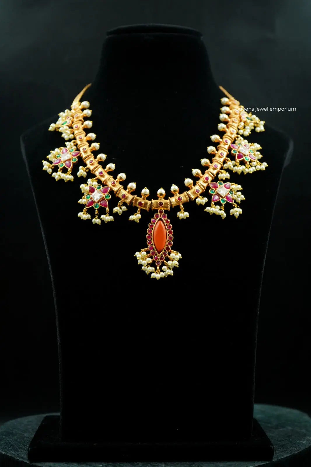 VEDIKA GUTTA PUSALU NECKLACE - Queens Jewel Emporium