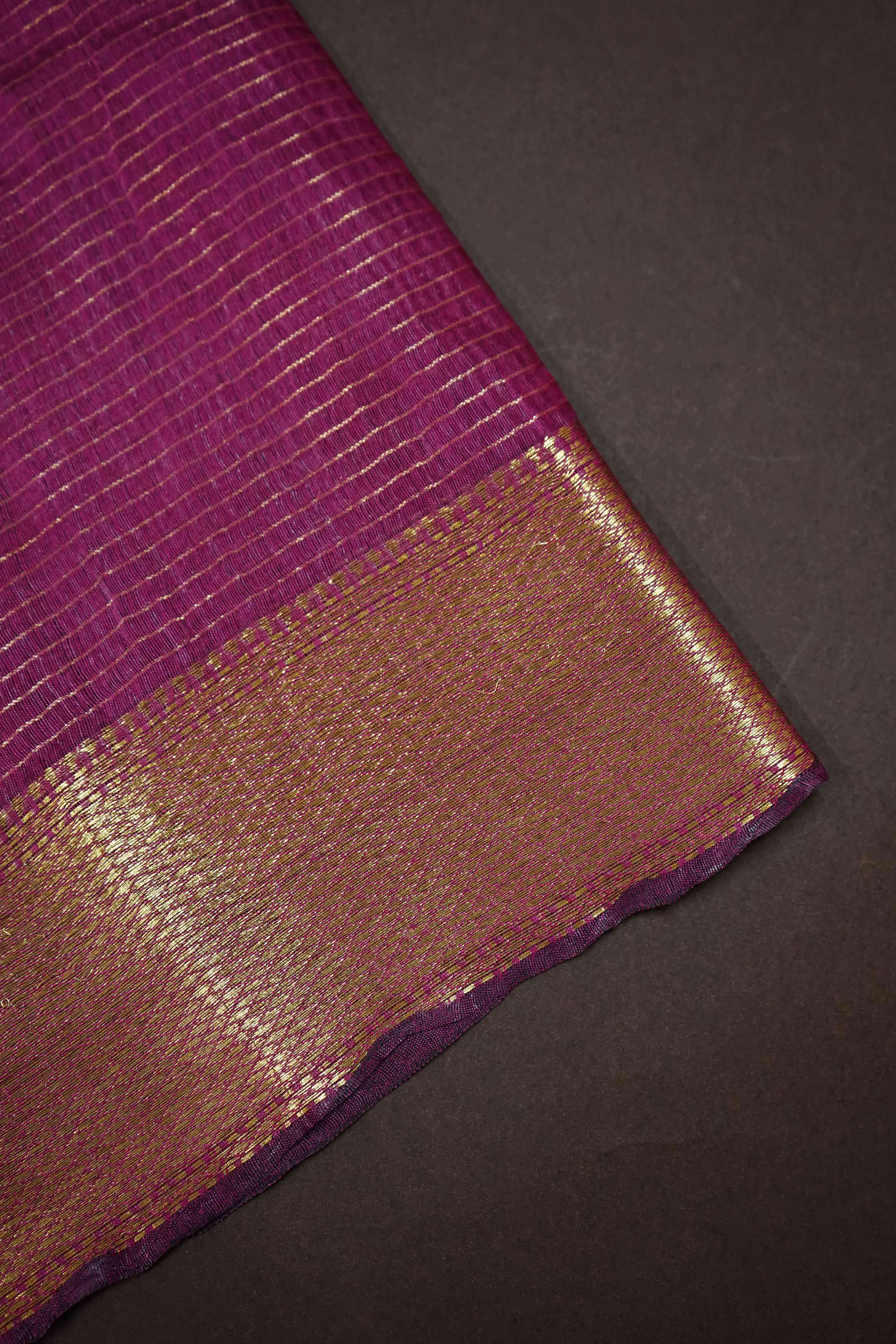 VELVET MAROON MAHESHWARI SAREE - Queens Jewel Emporium