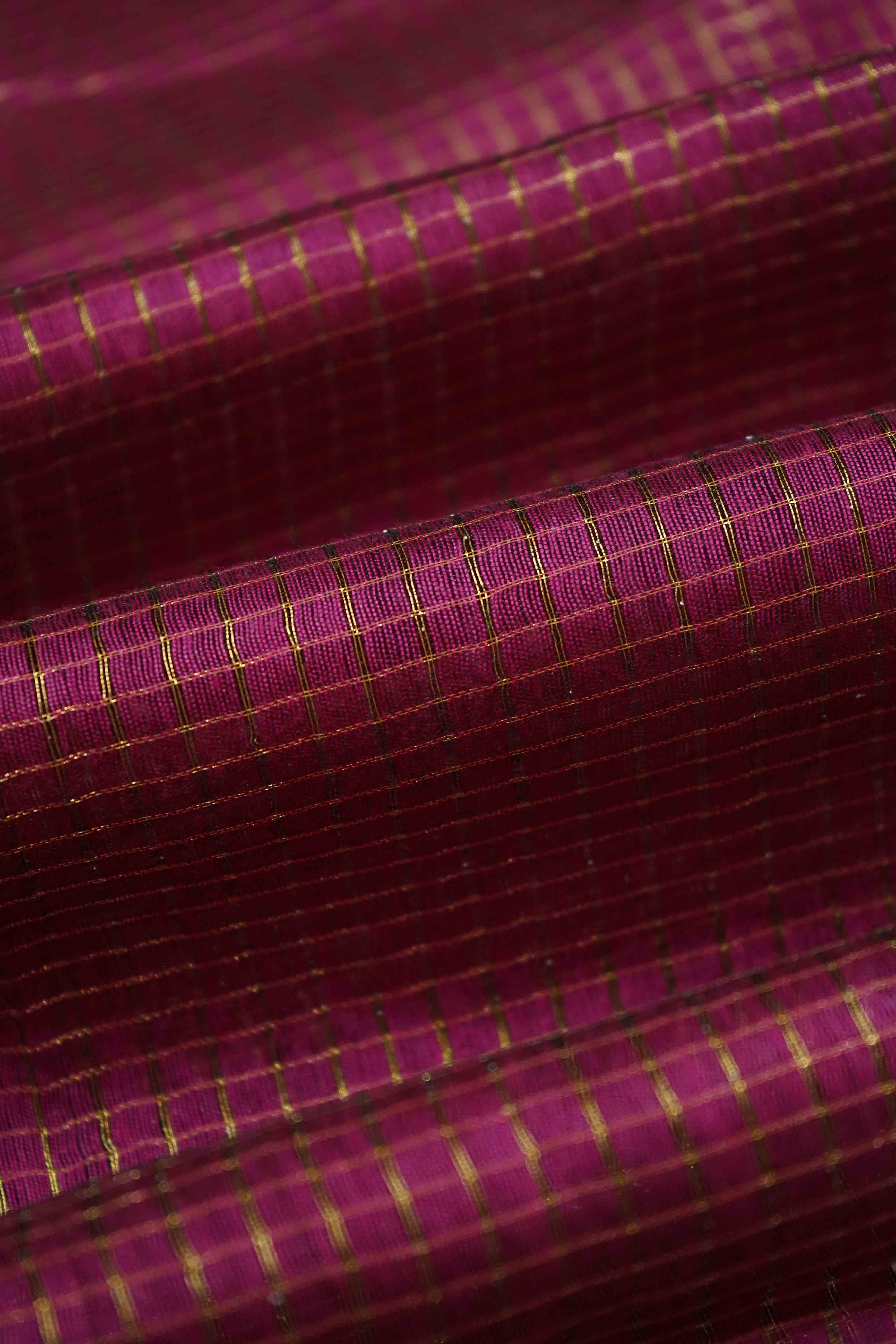 VELVET MAROON MAHESHWARI SAREE - Queens Jewel Emporium