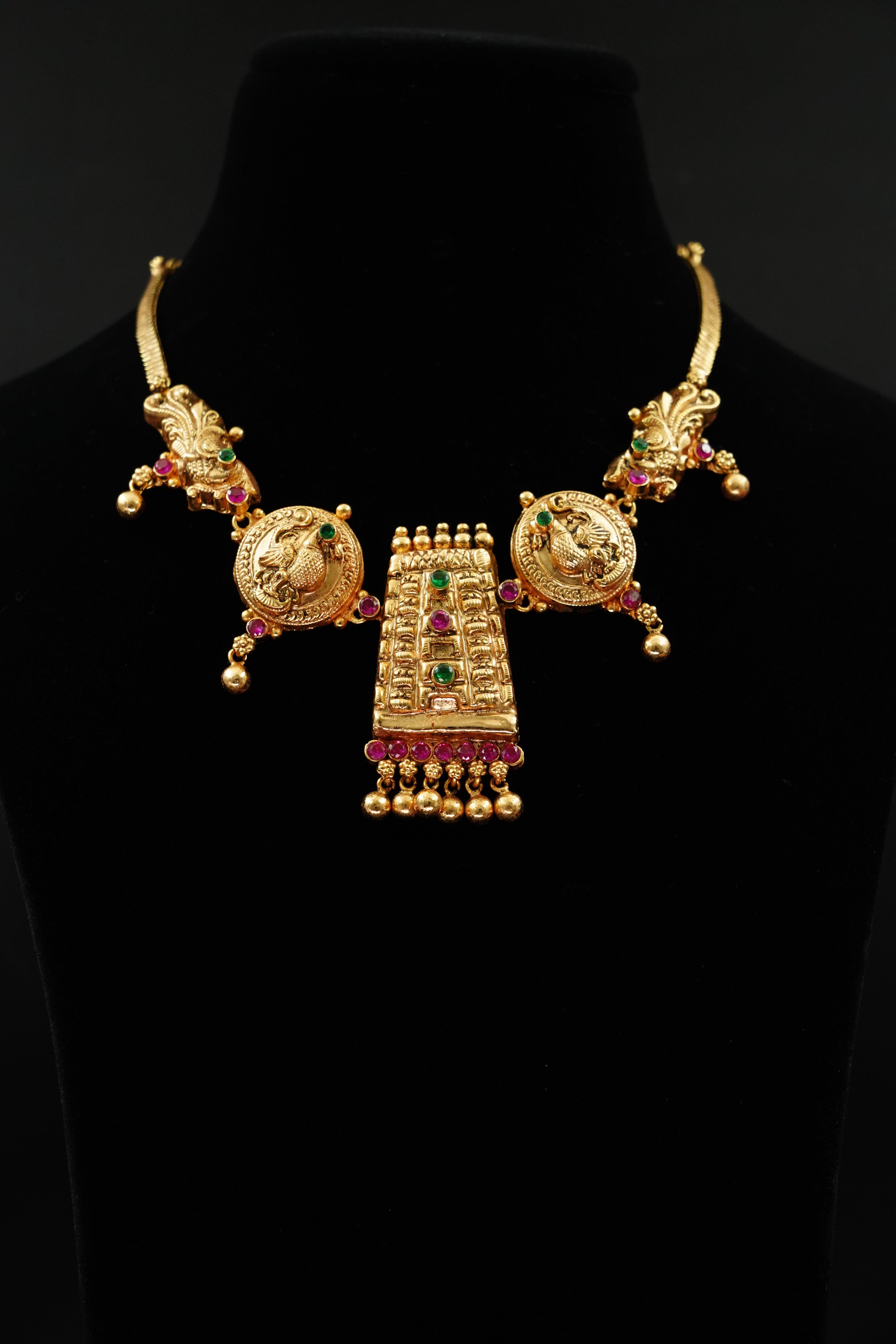 Gopuram Nagas Temple Necklace