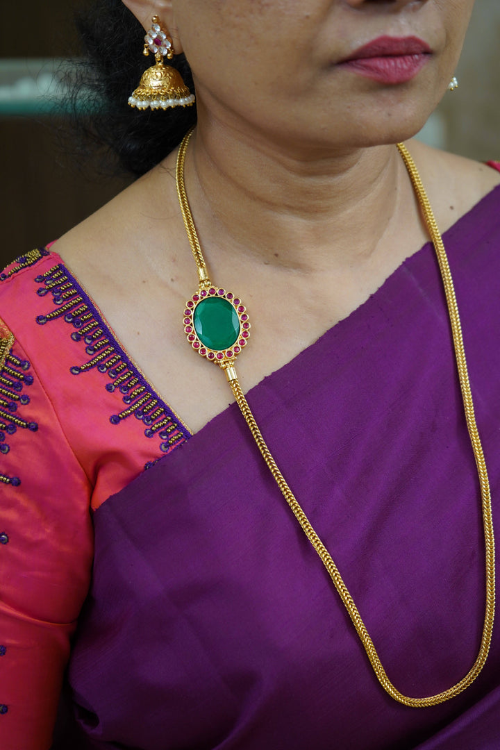 HARITA MOGAPPU CHAIN - Queens Jewel Emporium