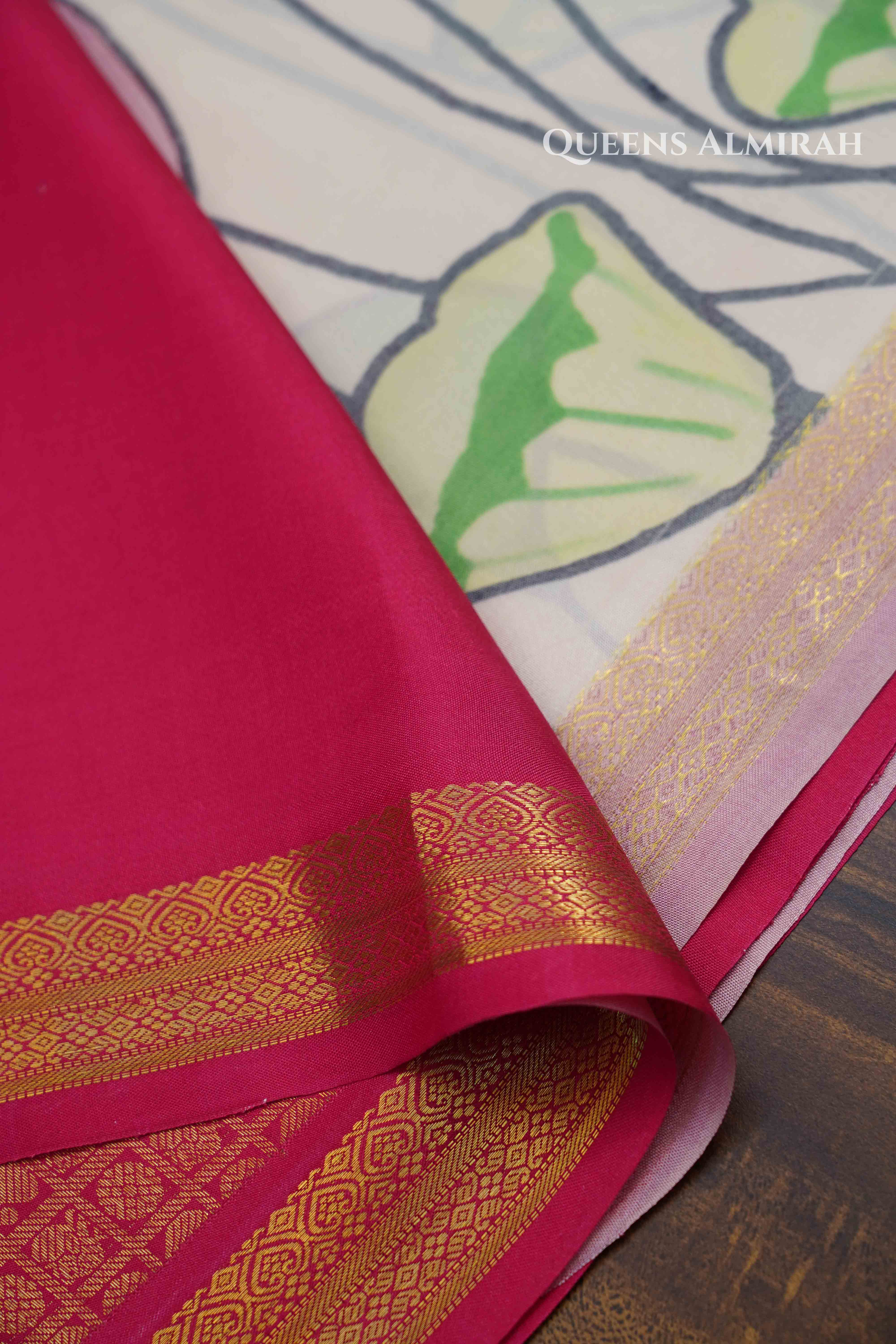 Venpattu Pure Kanchivaram Silk Saree QUEENS ALMIRAH