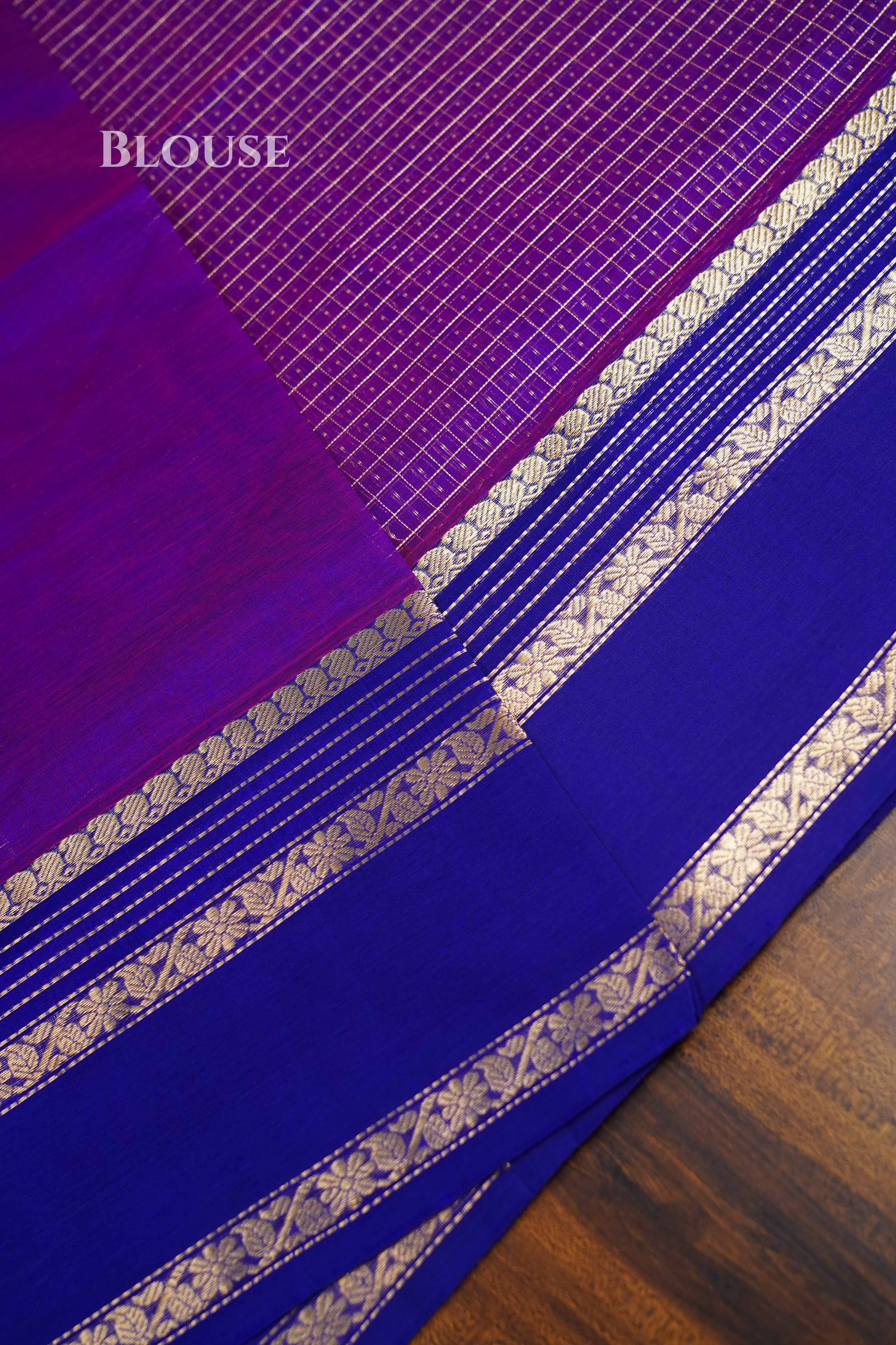 Violet Pure Kanchi Silk Cotton QUEENS ALMIRAH