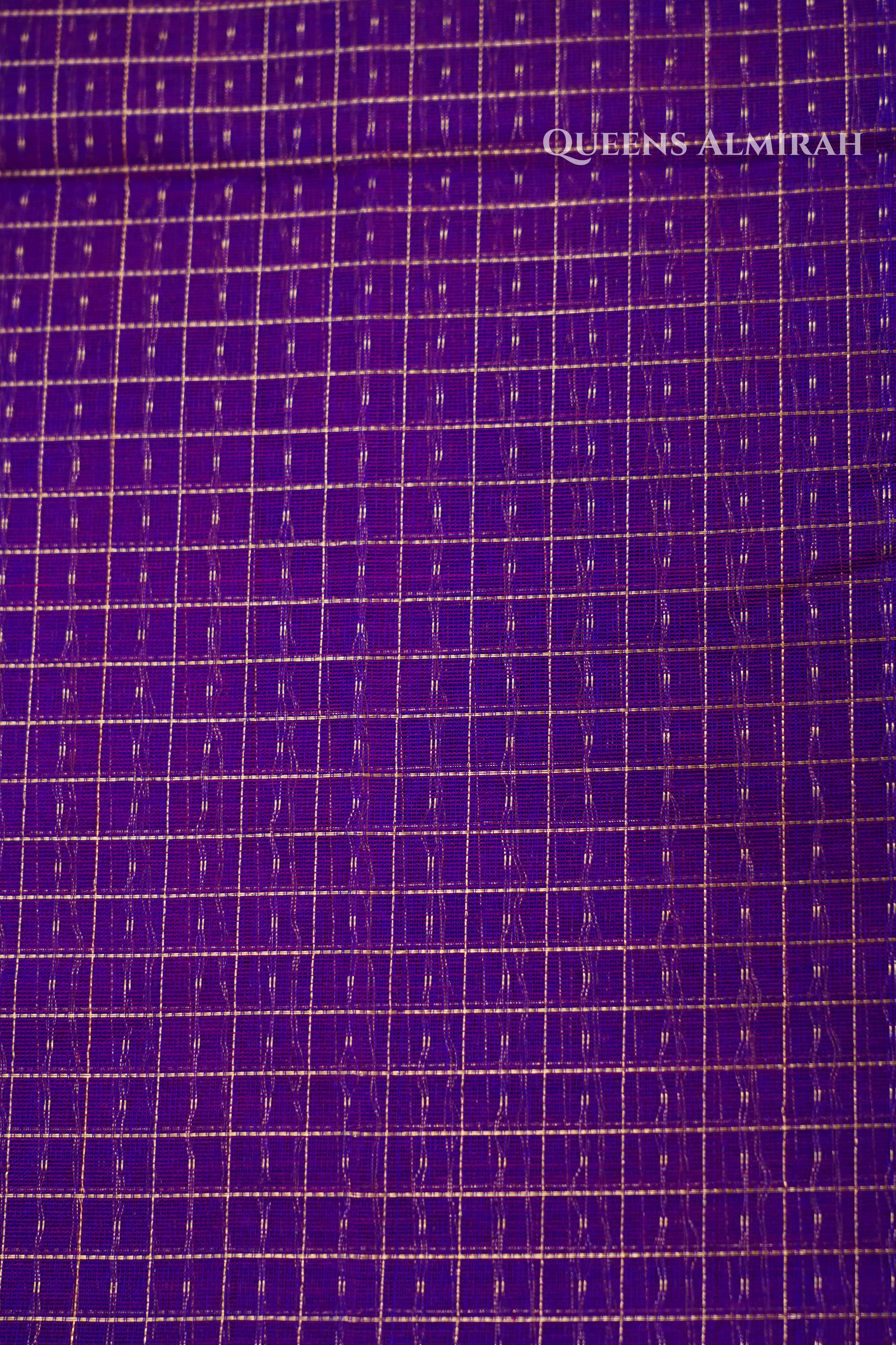 Violet Pure Kanchi Silk Cotton QUEENS ALMIRAH