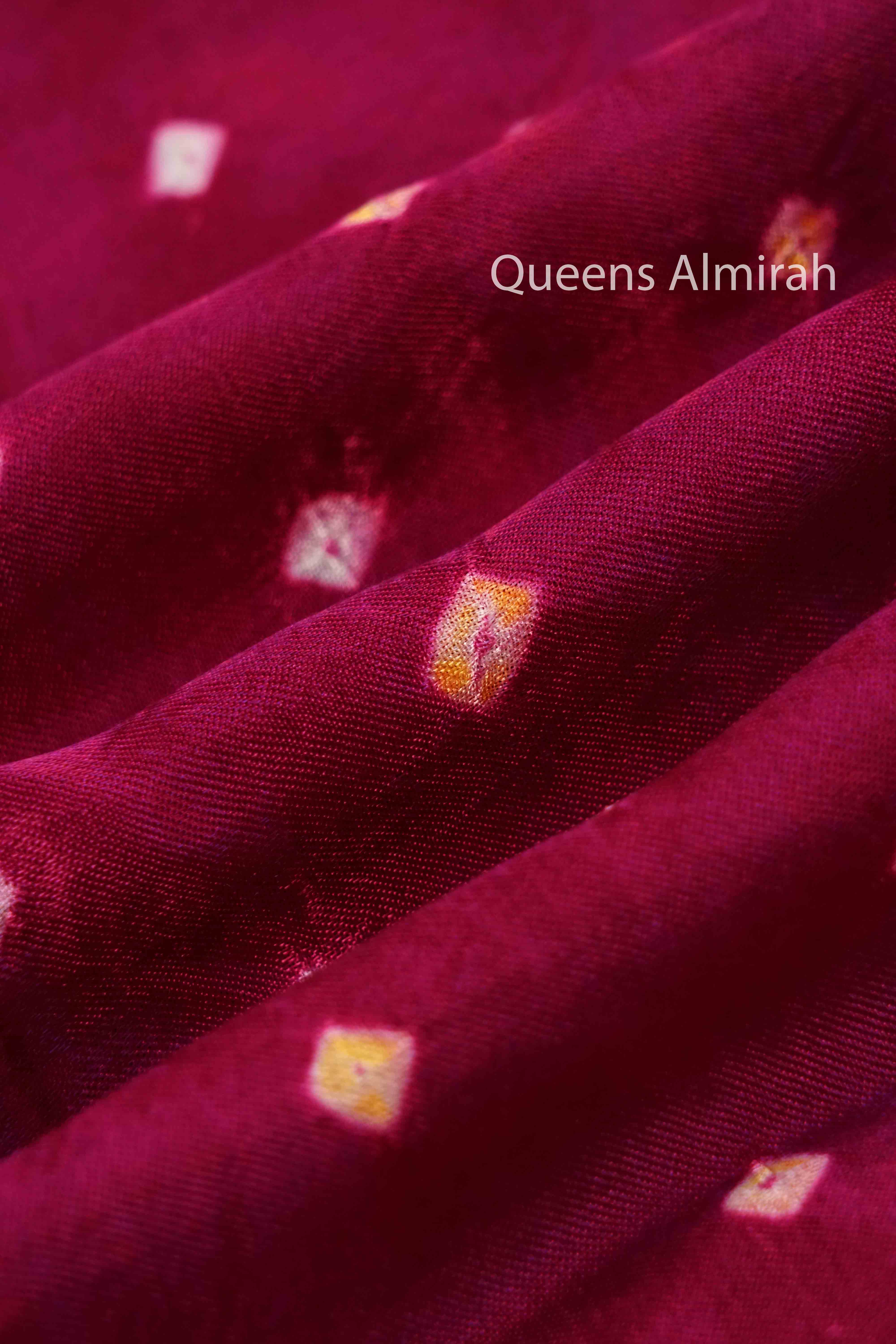 WARM PINK MODAL SILK SAREE - Queens Jewel Emporium