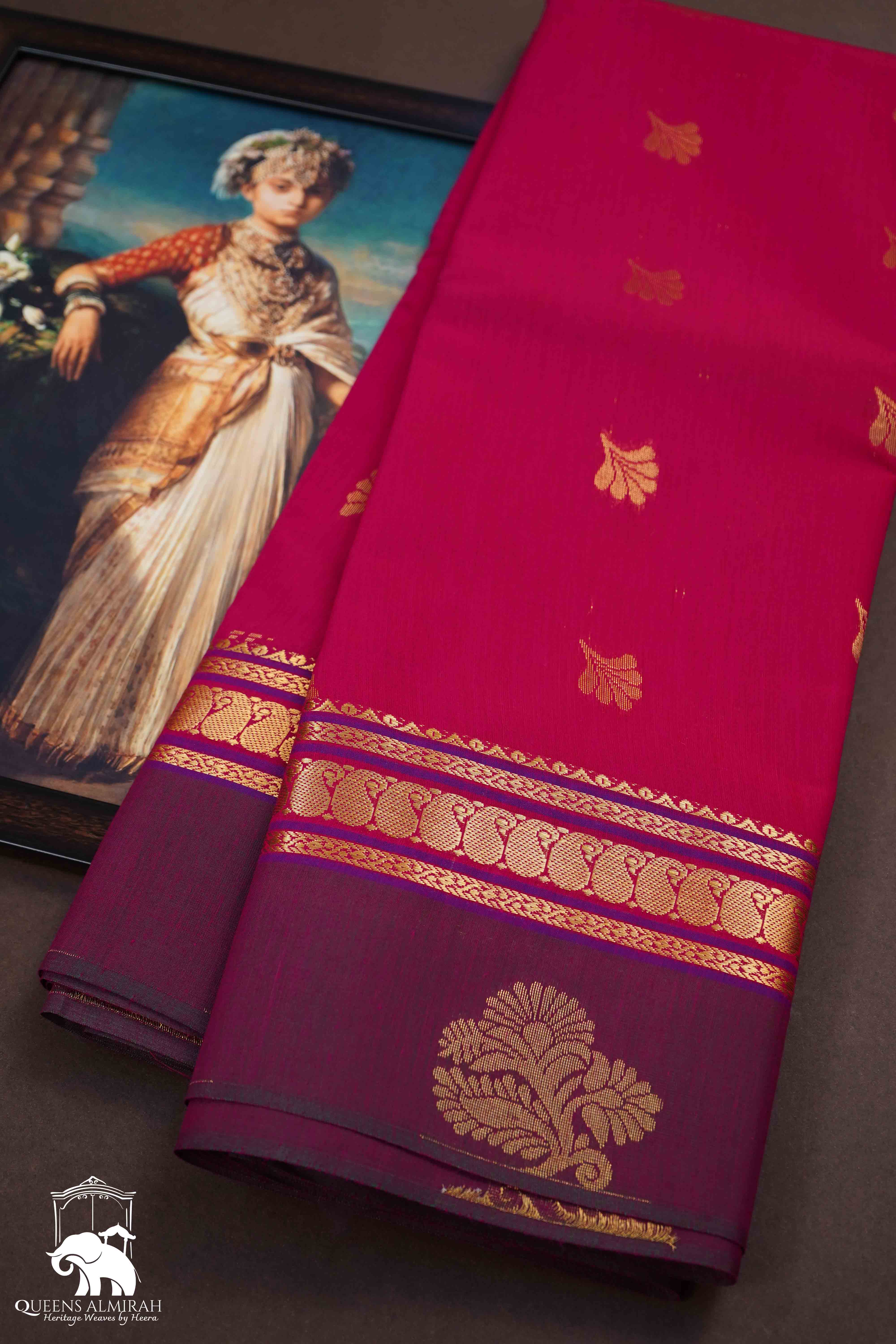 WARM PURPLE PURE SILK COTTON - Queens Jewel Emporium