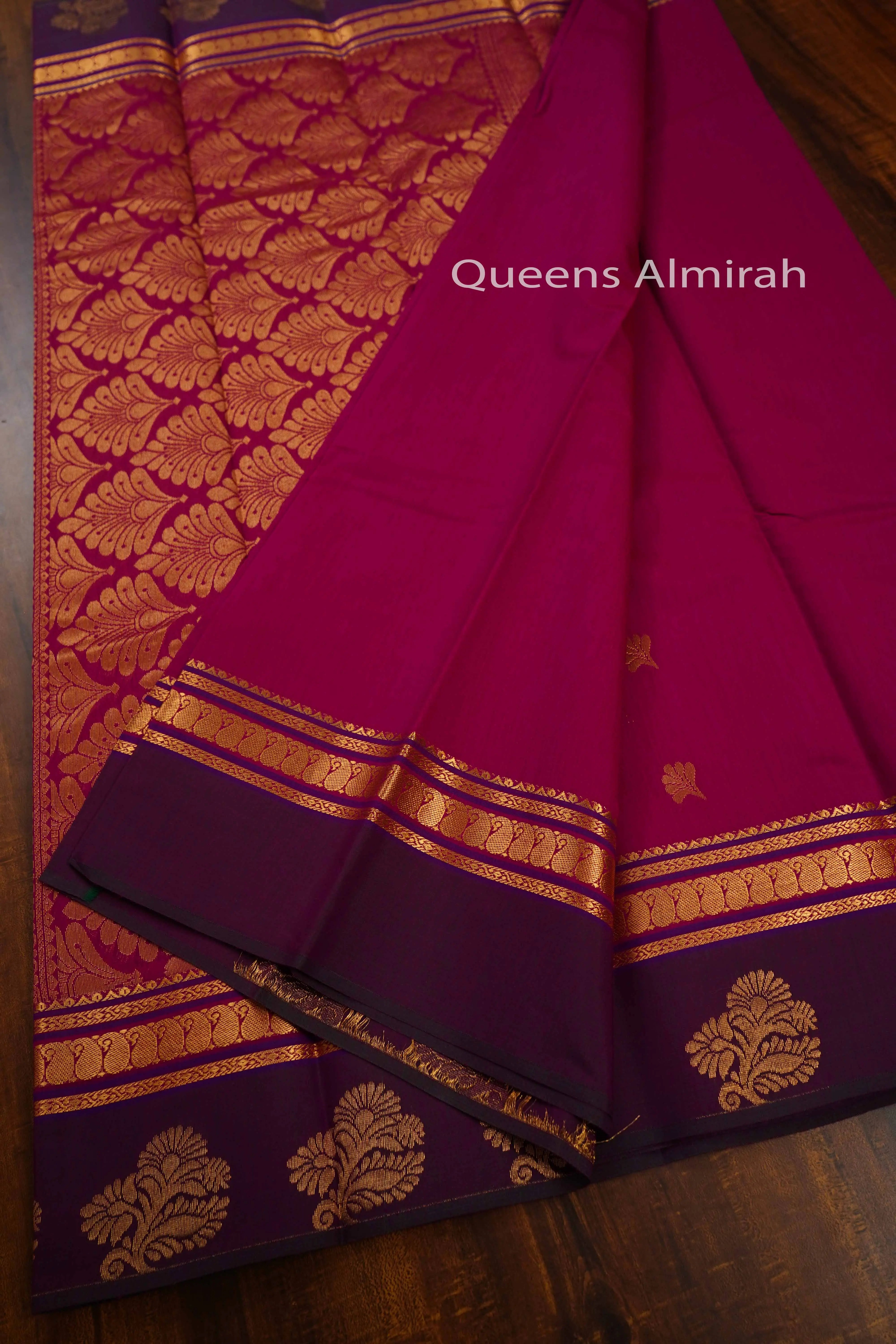 WARM PURPLE PURE SILK COTTON - Queens Jewel Emporium