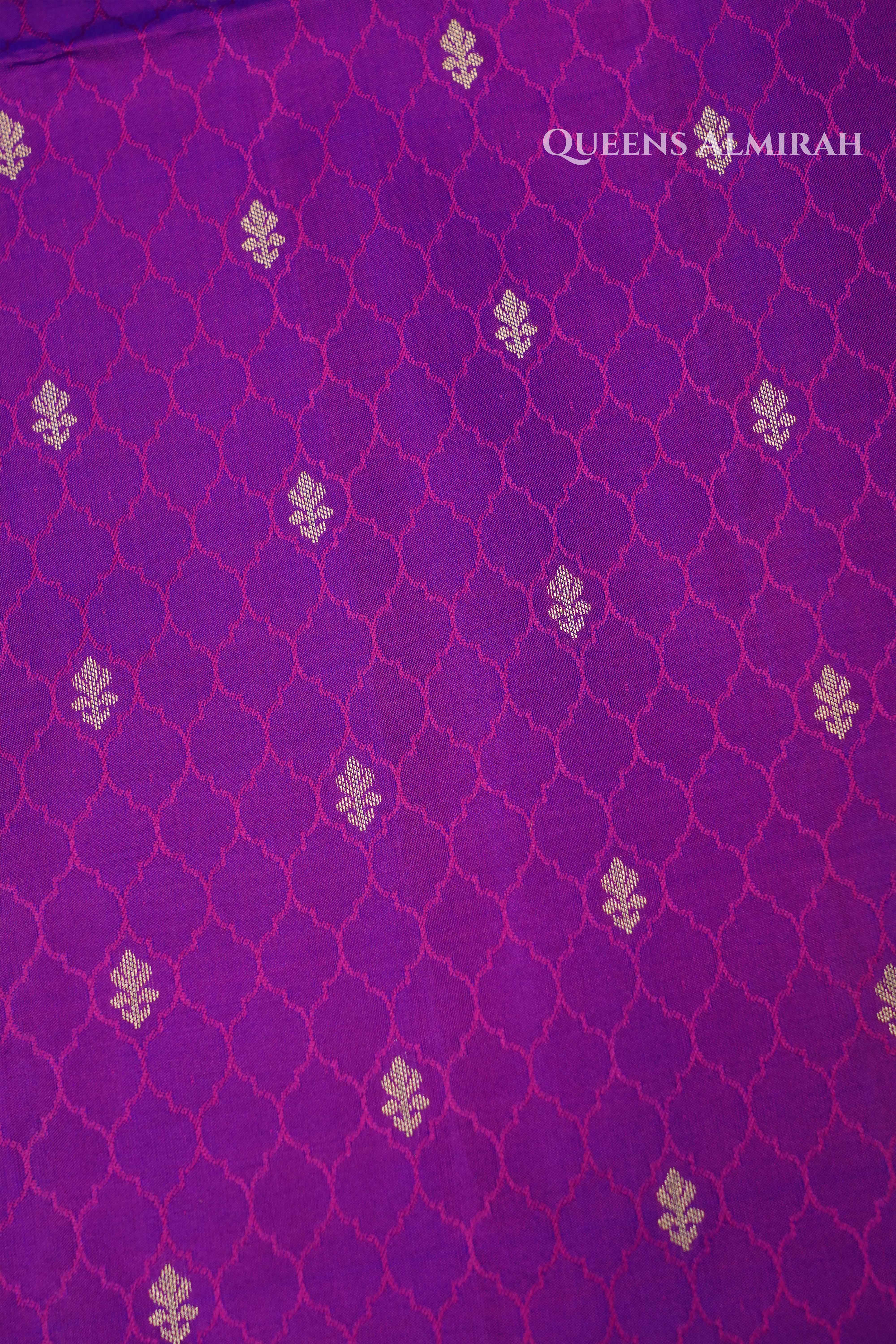 Warm Purple Pure Soft Silk Saree QUEENS ALMIRAH